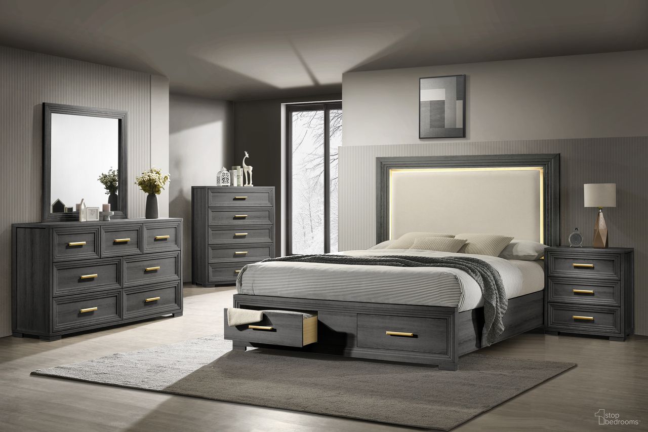 Colorado Panel Bedroom Set In Charcoal