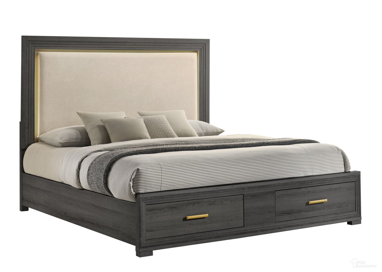 Colorado Queen Panel Bed In Charcoal