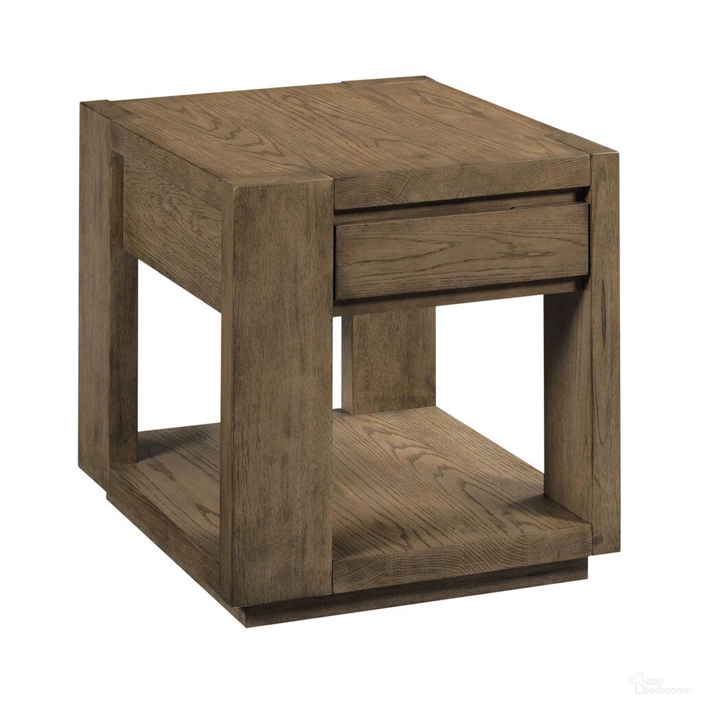 Colson 1 Drawer End Table In Medium Stain