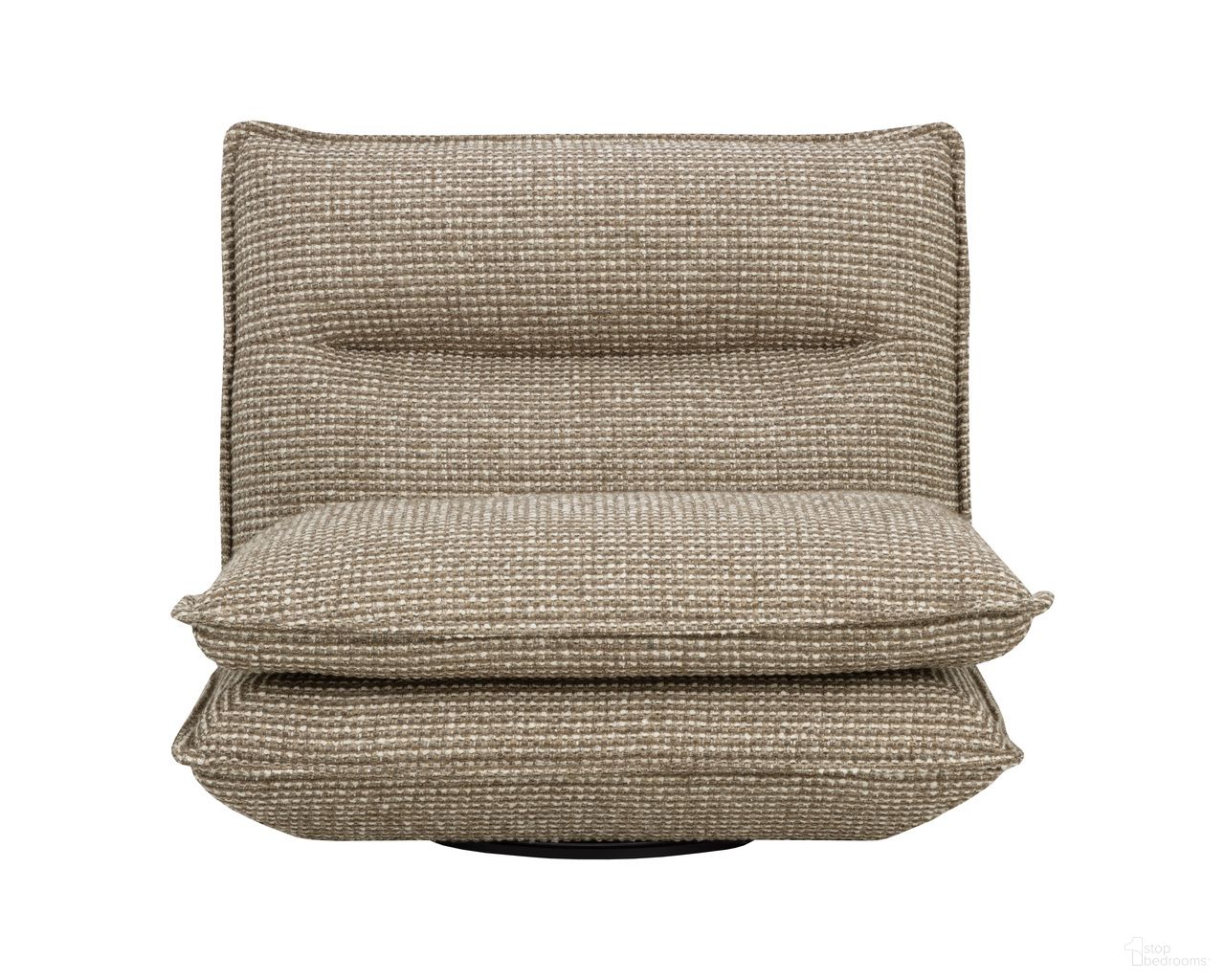 Colson Swivel Armless Chair In Torched Meringue