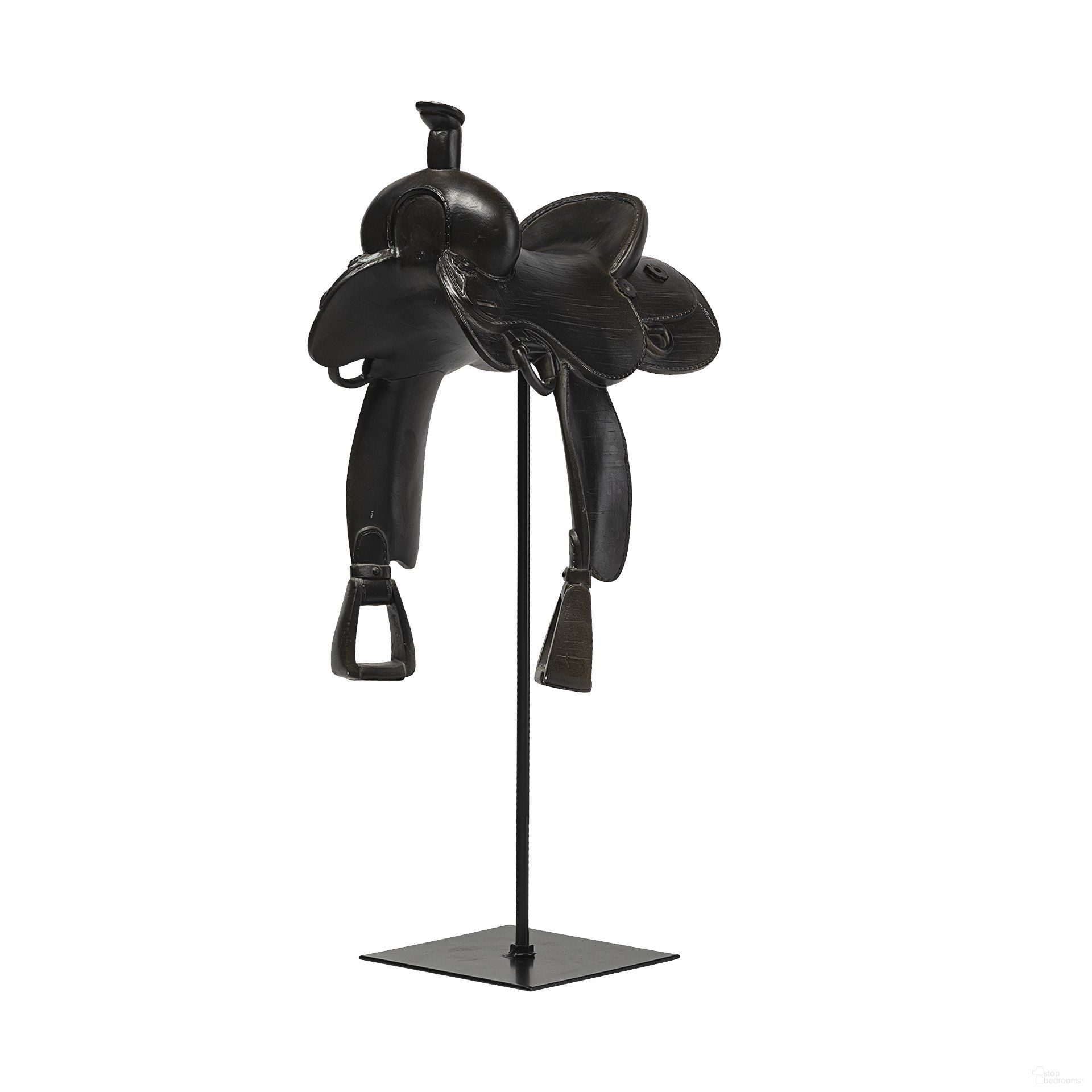 Colt I 9 x 8 Inch Equestrian Inspired Western Horse Saddle In Black
