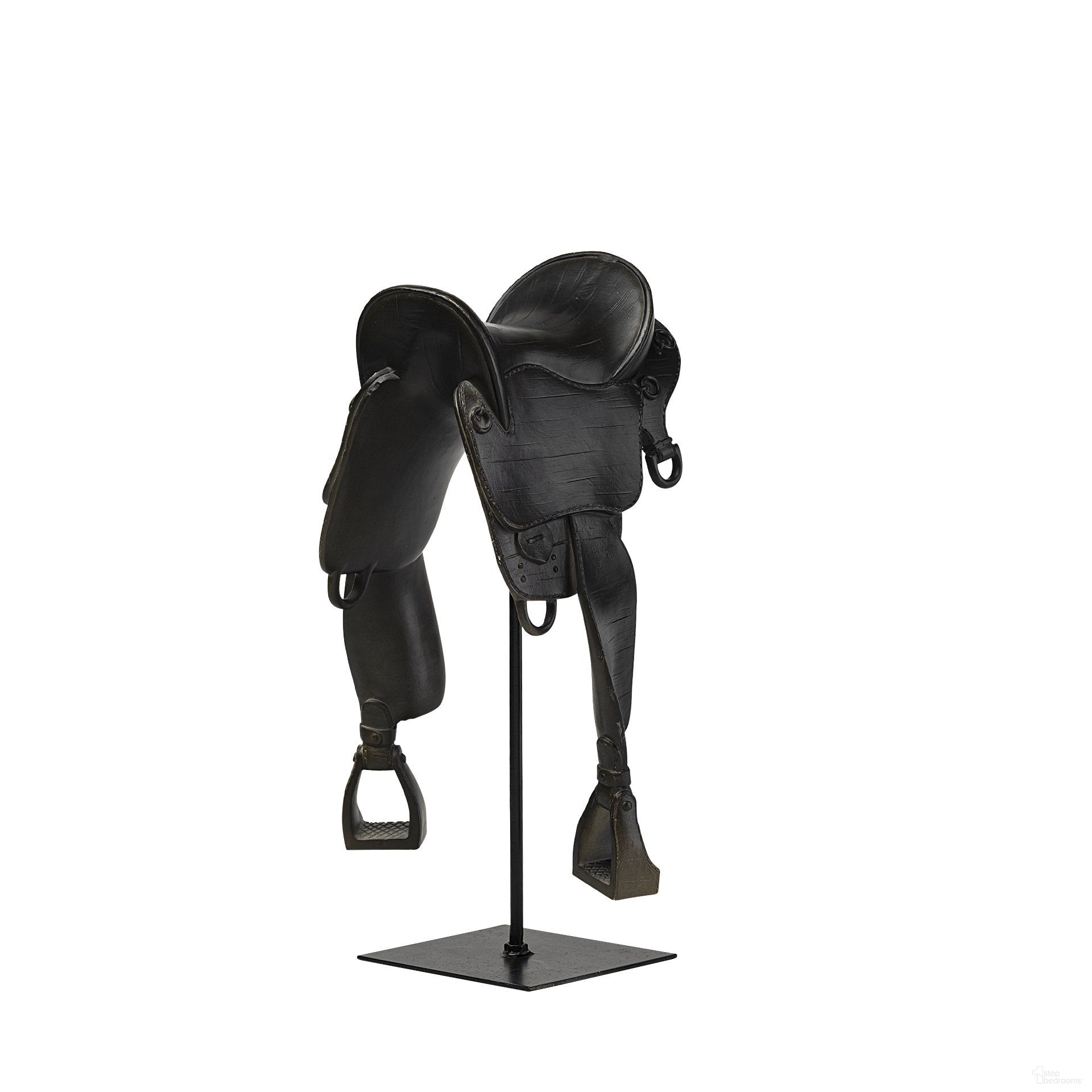 Colt III 8 x 9 Inch Equestrian Inspired English Horse Saddle In Black