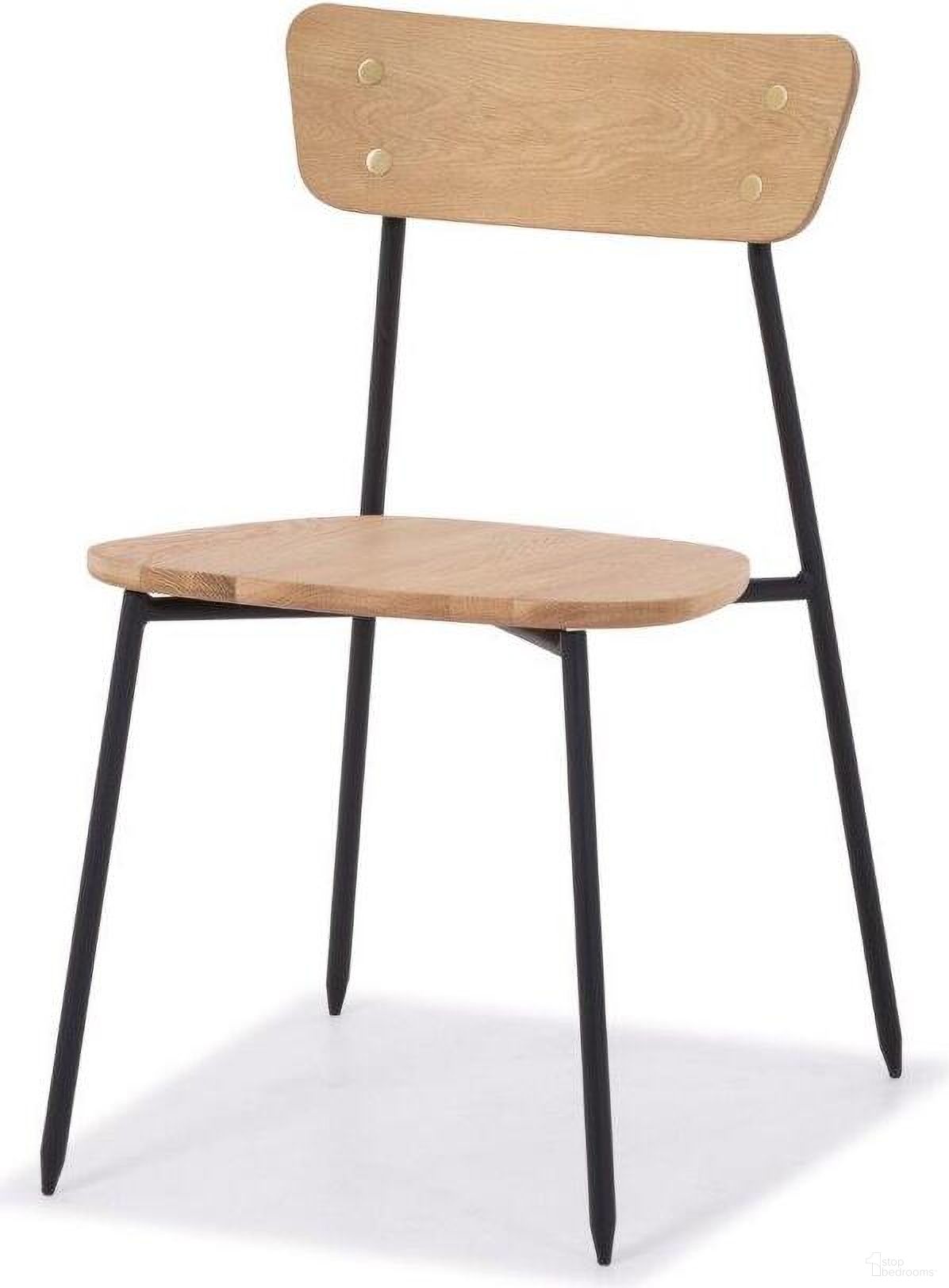 The appearance of Colton Light Brown Dining Chair Set of 2 With Natural Wood Seat designed by LH Imports in the transitional interior design. This light brown piece of furniture was selected by 1StopBedrooms from Colton Collection to add a touch of cosiness and style into your home. Sku: CLT025-N. Material: Metal. Chair Type: Side Chair.