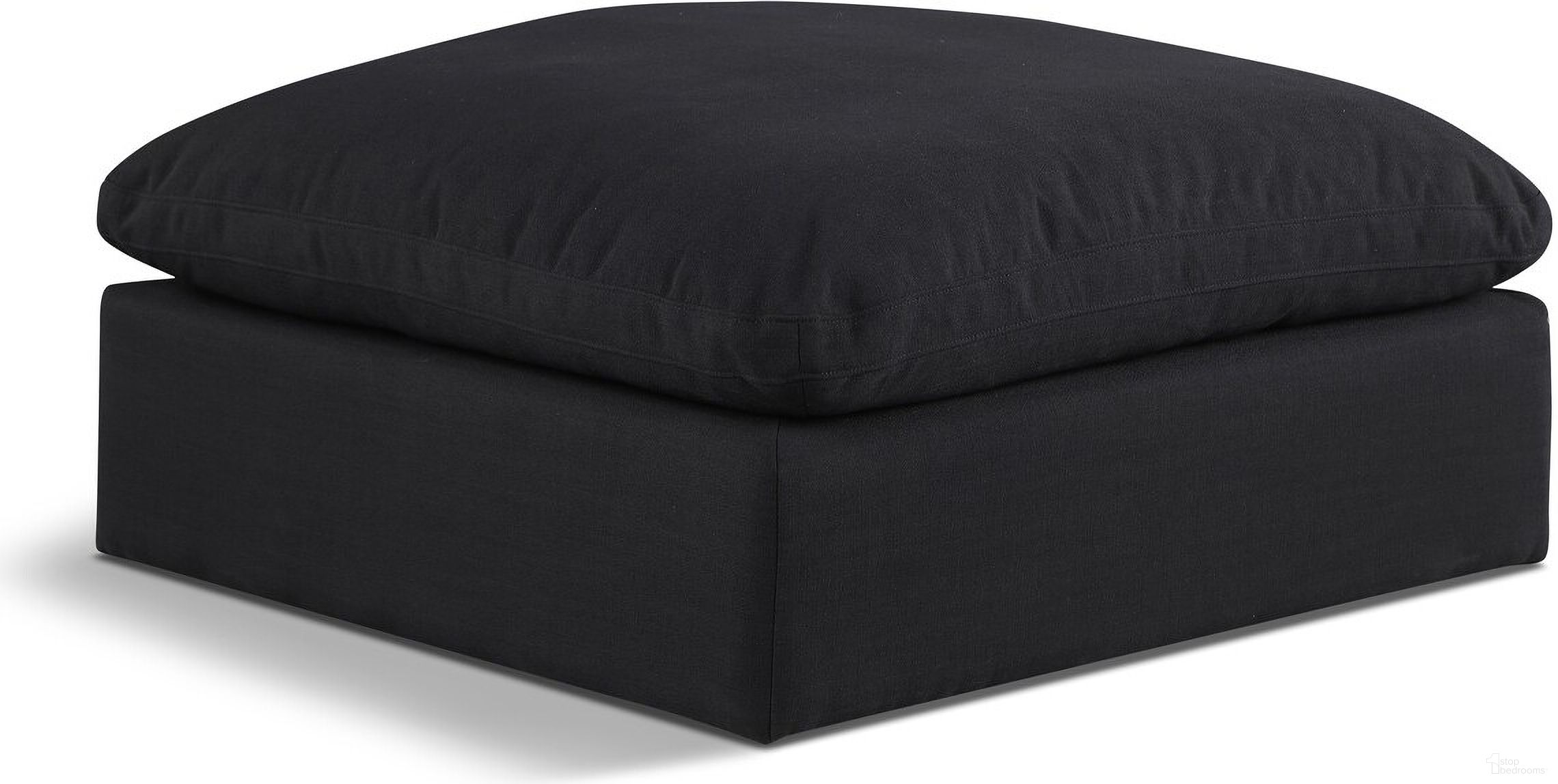 The appearance of Comfy Linen Textured Fabric Modular Ottoman In Black designed by Meridian in the modern / contemporary interior design. This black piece of furniture  was selected by 1StopBedrooms from Comfy Collection to add a touch of cosiness and style into your home. Sku: 187Black-Ott. Material: Wood.