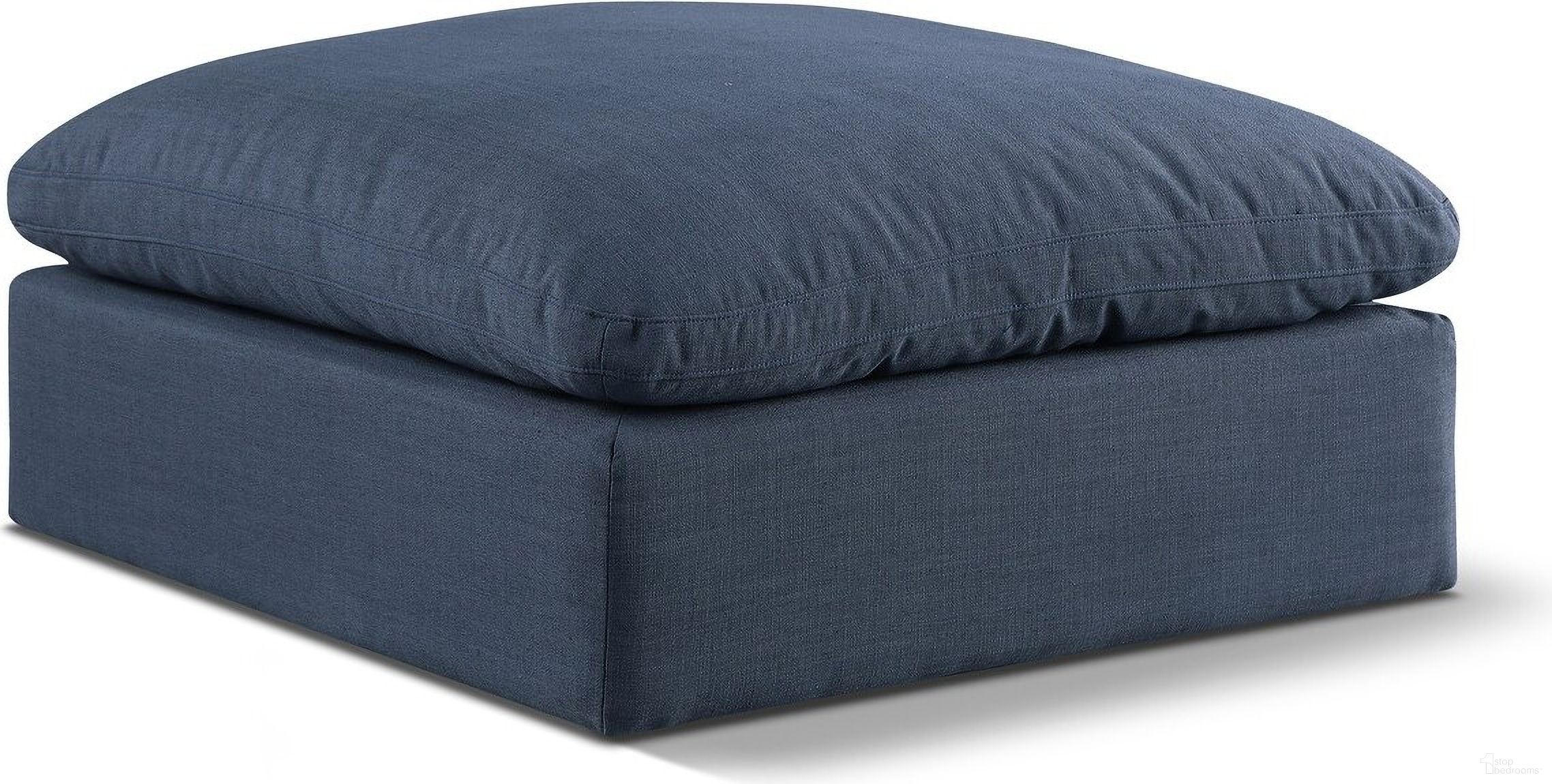 The appearance of Comfy Linen Textured Fabric Modular Ottoman In Navy designed by Meridian in the modern / contemporary interior design. This navy piece of furniture was selected by 1StopBedrooms from Comfy Collection to add a touch of cosiness and style into your home. Sku: 187Navy-Ott. Material: Wood.