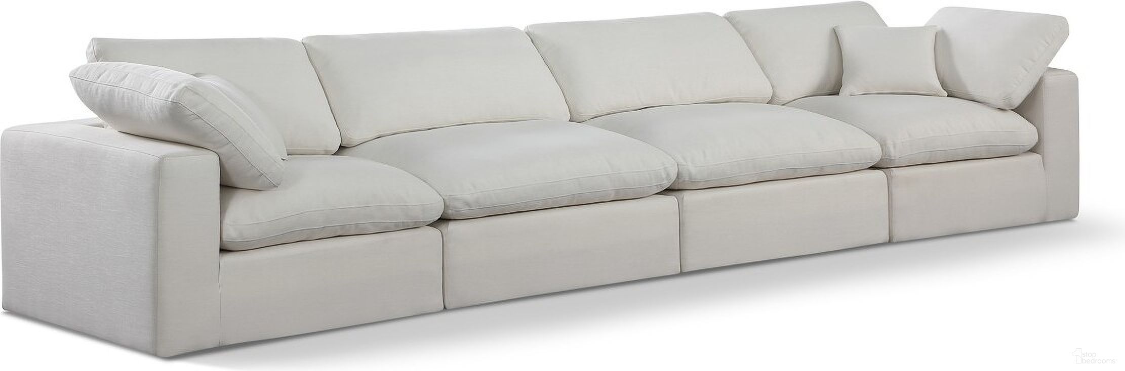The appearance of Comfy Linen Textured Fabric 4 Seater Modular Sofa with Arm Support In Cream designed by Meridian in the modern / contemporary interior design. This cream piece of furniture was selected by 1StopBedrooms from Comfy Collection to add a touch of cosiness and style into your home. Sku: 187Cream-Armless;187Cream-Armless;187Cream-Corner;187Cream-Corner. Material: Wood.