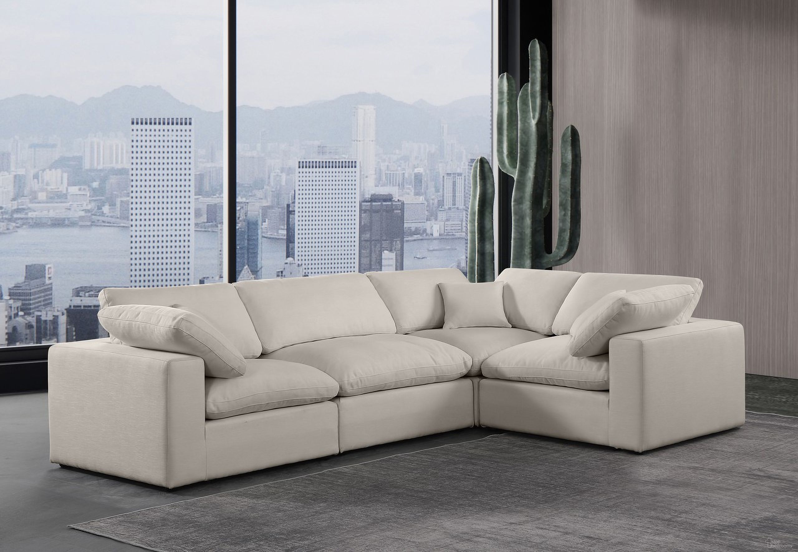 The appearance of Comfy Textured Fabric Modular Sectional In Beige Linen designed by Meridian in the modern / contemporary interior design. This beige linen piece of furniture was selected by 1StopBedrooms from Comfy Collection to add a touch of cosiness and style into your home. Sku: 187Beige-Armless;187Beige-Corner;187Beige-Corner;187Beige-Corner. Material: Textured.
