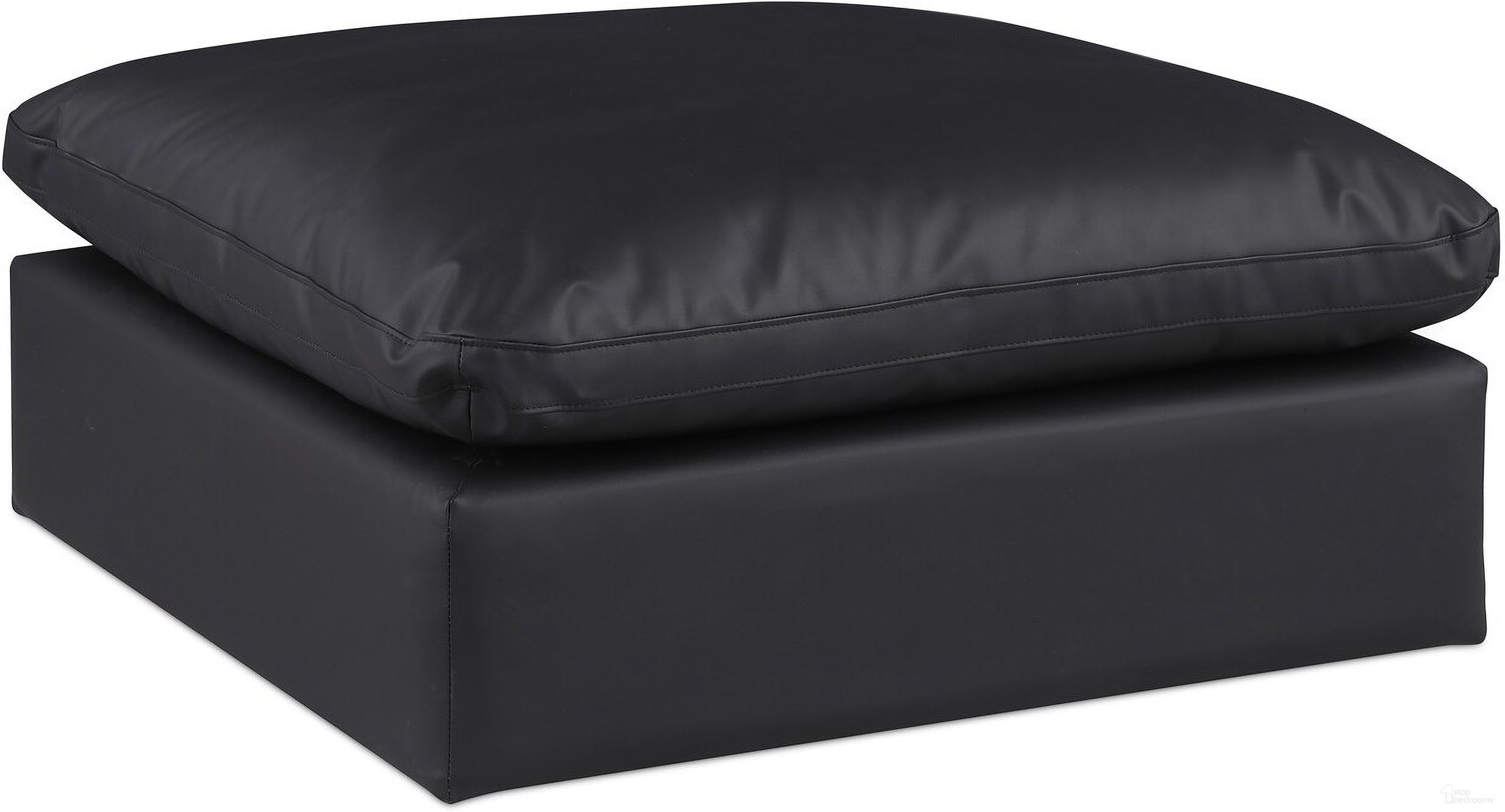 The appearance of Comfy Vegan Leather Modular Ottoman In Black designed by Meridian in the modern / contemporary interior design. This black piece of furniture  was selected by 1StopBedrooms from Comfy Collection to add a touch of cosiness and style into your home. Sku: 188Black-Ott. Material: Wood.