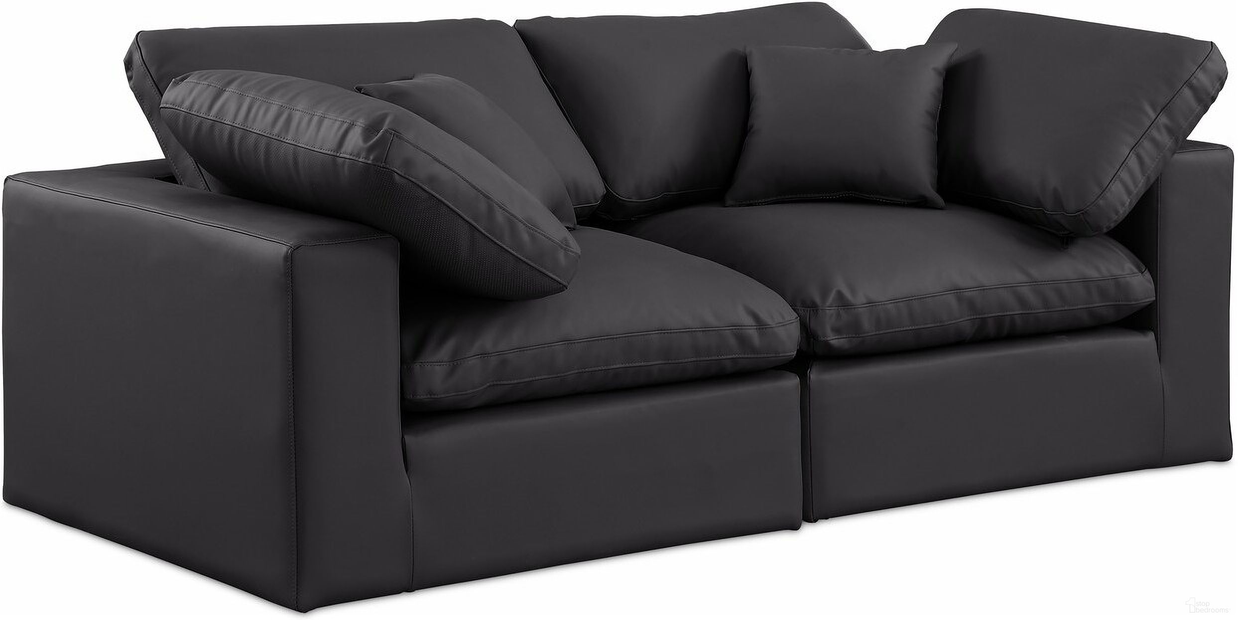 The appearance of Comfy Vegan Leather 2 Seater Modular Sofa with Arm Support In Black designed by Meridian in the modern / contemporary interior design. This black piece of furniture was selected by 1StopBedrooms from Comfy Collection to add a touch of cosiness and style into your home. Sku: 188Black-Corner;188Black-Corner. Material: Wood.