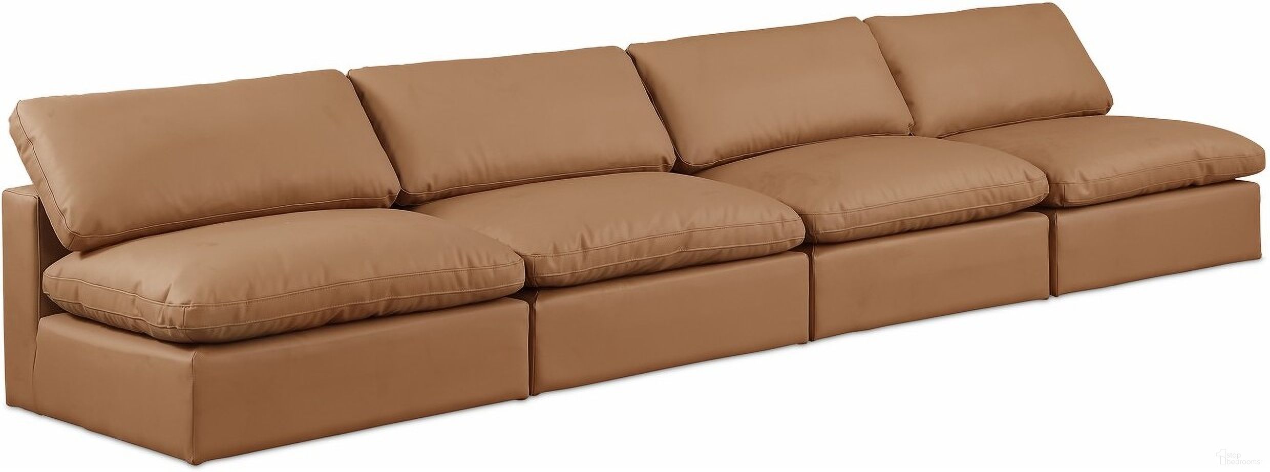 The appearance of Comfy Vegan Leather 4 Seater Modular Sofa In Cognac designed by Meridian in the modern / contemporary interior design. This cognac piece of furniture was selected by 1StopBedrooms from Comfy Collection to add a touch of cosiness and style into your home. Sku: 188Cognac-Armless;188Cognac-Armless;188Cognac-Armless;188Cognac-Armless. Material: Wood.