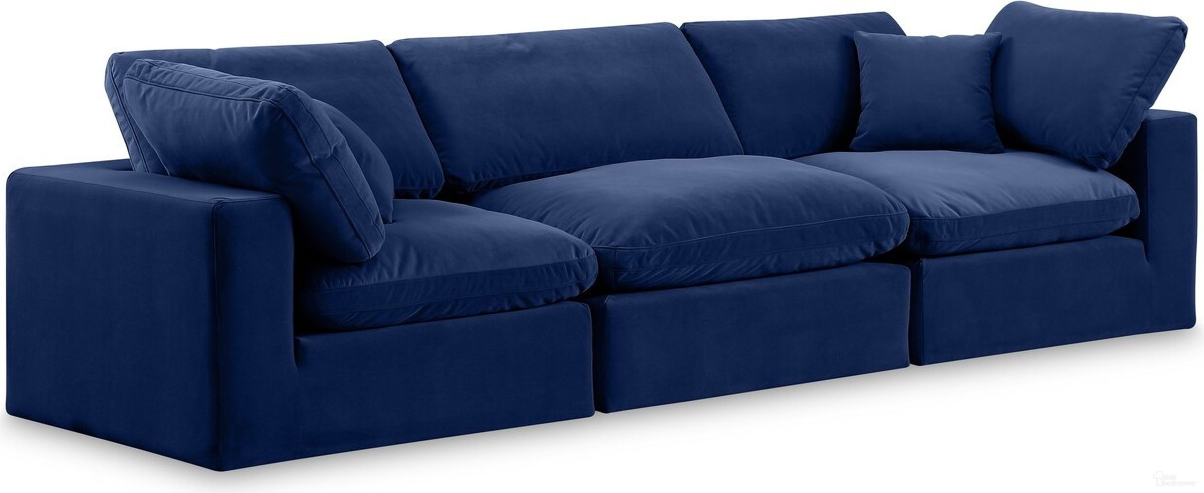 The appearance of Comfy Velvet 3 Seater Modular Sofa with Arm Support In Navy designed by Meridian in the modern / contemporary interior design. This navy piece of furniture was selected by 1StopBedrooms from Comfy Collection to add a touch of cosiness and style into your home. Sku: 189Navy-Armless;189Navy-Corner;189Navy-Corner. Material: Velvet.