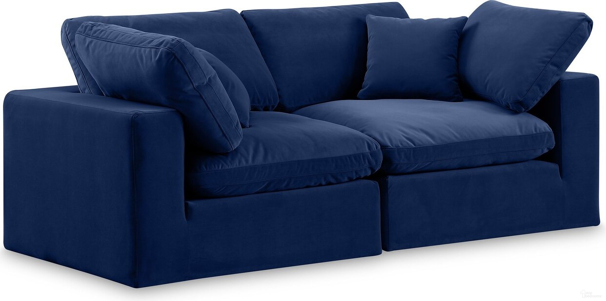 The appearance of Comfy Velvet 2 Seater Modular Sofa with Arm Support In Navy designed by Meridian in the modern / contemporary interior design. This navy piece of furniture was selected by 1StopBedrooms from Comfy Collection to add a touch of cosiness and style into your home. Sku: 189Navy-Corner;189Navy-Corner. Material: Velvet.