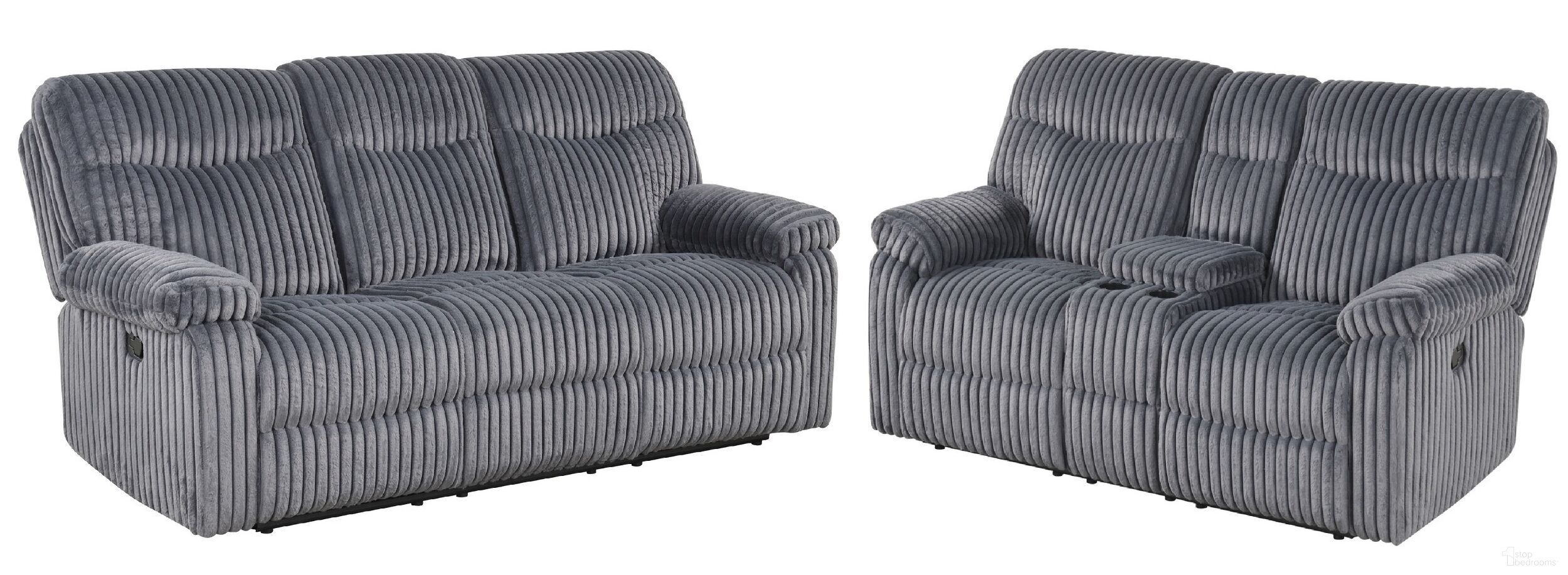 The appearance of Comfy Wide Wale Corded Velvet Reclining Living Room Set in Gray designed by Glory in the transitional interior design. This gray piece of furniture was selected by 1StopBedrooms from Comfy Collection to add a touch of cosiness and style into your home. Sku: G00880A-RS;G00880A-RL. Material: Velvet.