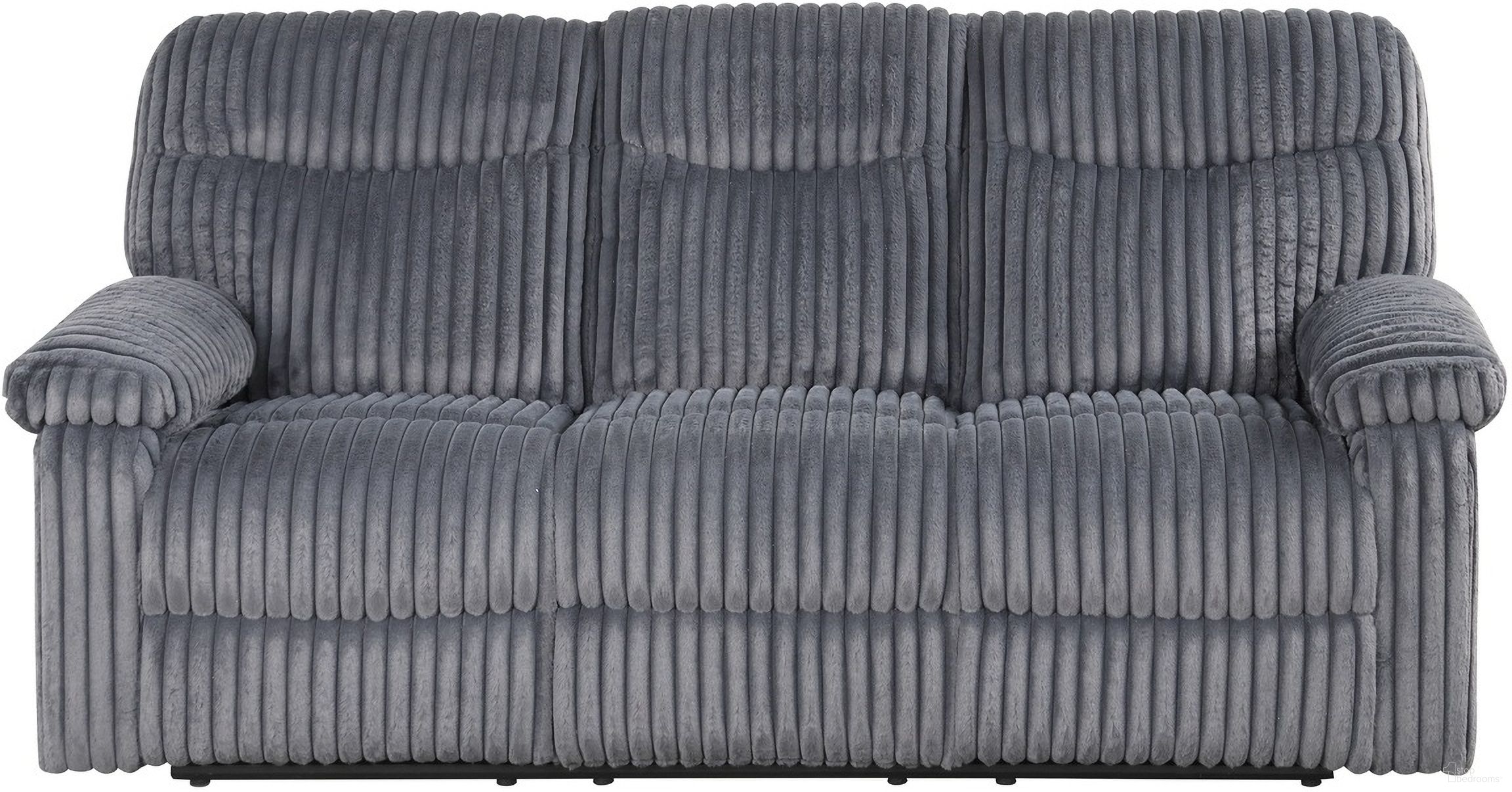 The appearance of Comfy Wide Wale Corded Velvet Reclining Sofa with Drop-Down Console in Gray designed by Glory in the transitional interior design. This gray piece of furniture was selected by 1StopBedrooms from Comfy Collection to add a touch of cosiness and style into your home. Sku: G00880A-RS. Material: Velvet.