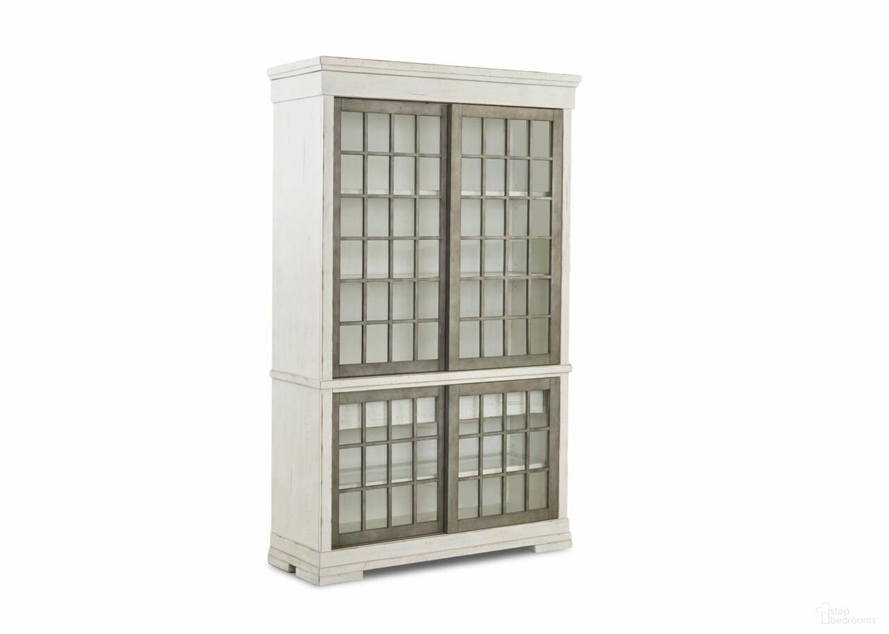The appearance of Coming Home Affection Display Cabinet In Chalk designed by Legacy Classic in the country / farmhouse interior design. This chalk piece of furniture was selected by 1StopBedrooms from Coming Home Collection to add a touch of cosiness and style into your home. Sku: TY926-893. Material: Oak Veneer.