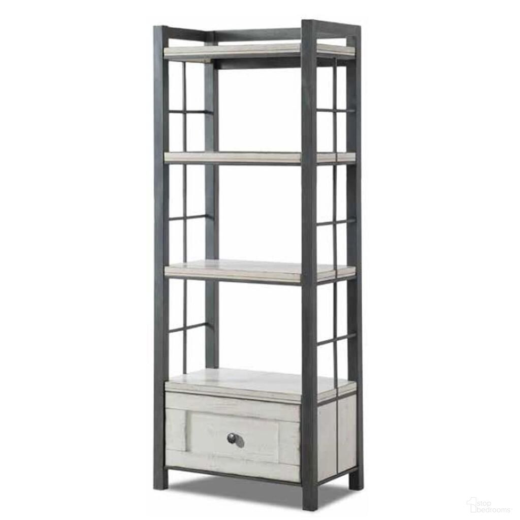 The appearance of Coming Home Etagere In Chalk designed by Legacy Classic in the country / farmhouse interior design. This chalk piece of furniture  was selected by 1StopBedrooms from Coming Home Collection to add a touch of cosiness and style into your home. Sku: TY926-860. Material: Oak Veneer.