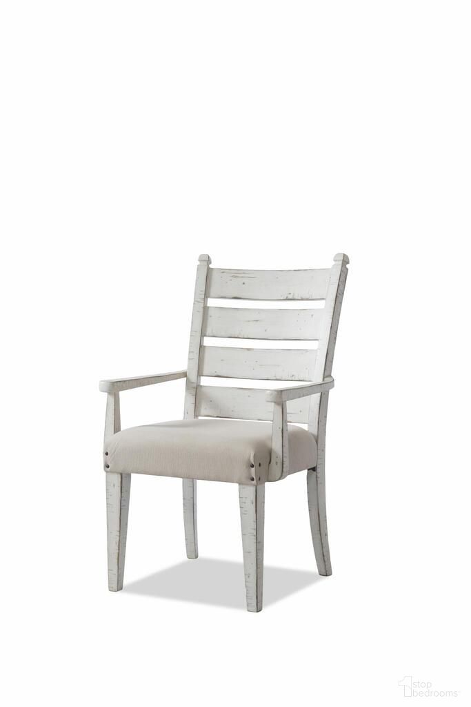 The appearance of Coming Home Gathering Arm Chair Set of 2 In Chalk designed by Legacy Classic in the country / farmhouse interior design. This chalk piece of furniture  was selected by 1StopBedrooms from Coming Home Collection to add a touch of cosiness and style into your home. Sku: TY926-905. Chair Type: Arm Chair. Material: Oak Veneer.