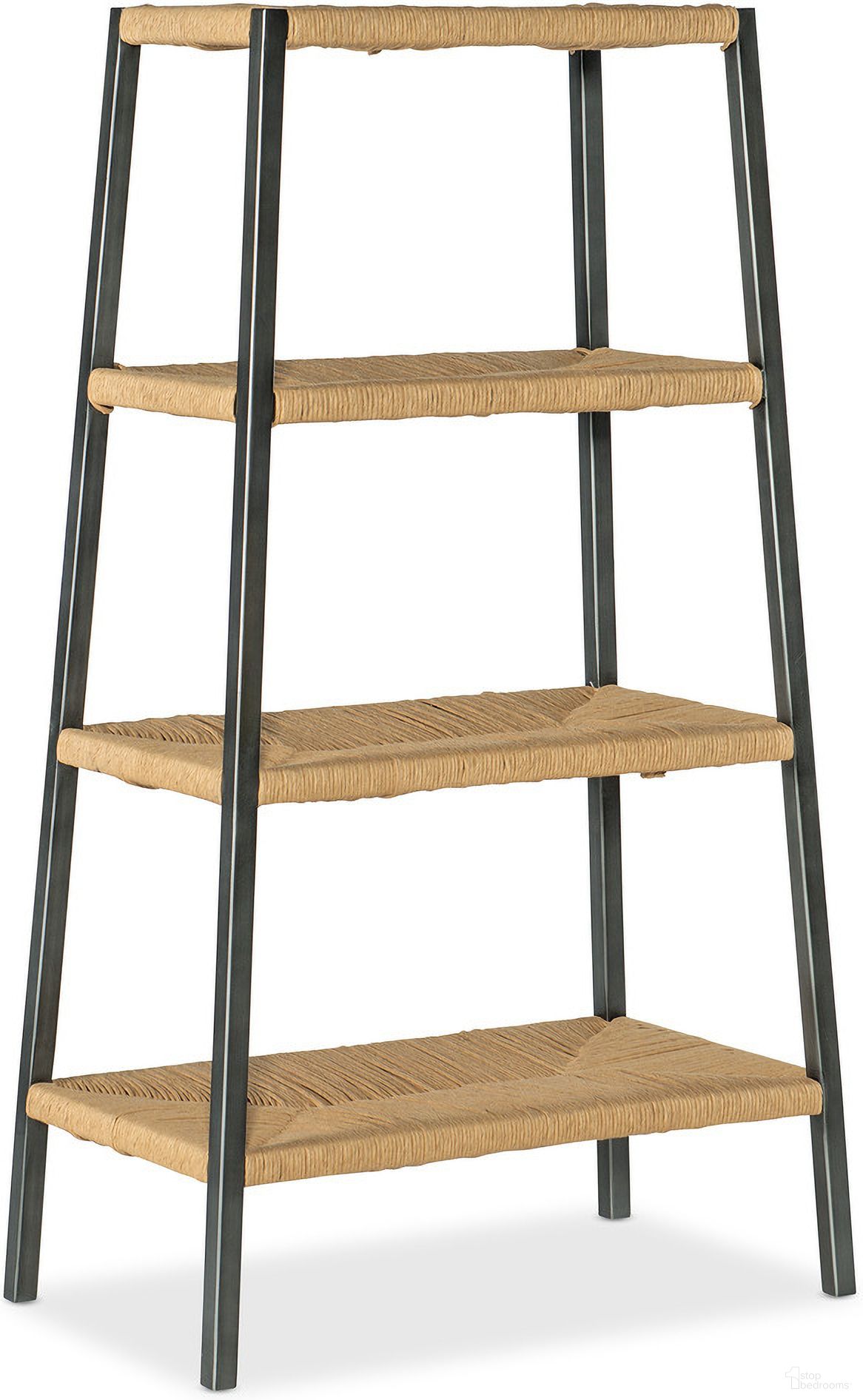 The appearance of Commerce And Market Bookcase In Black designed by Hooker in the transitional interior design. This black piece of furniture was selected by 1StopBedrooms from Commerce and Market Collection to add a touch of cosiness and style into your home. Sku: 7228-50649-00. Material: Fiber.