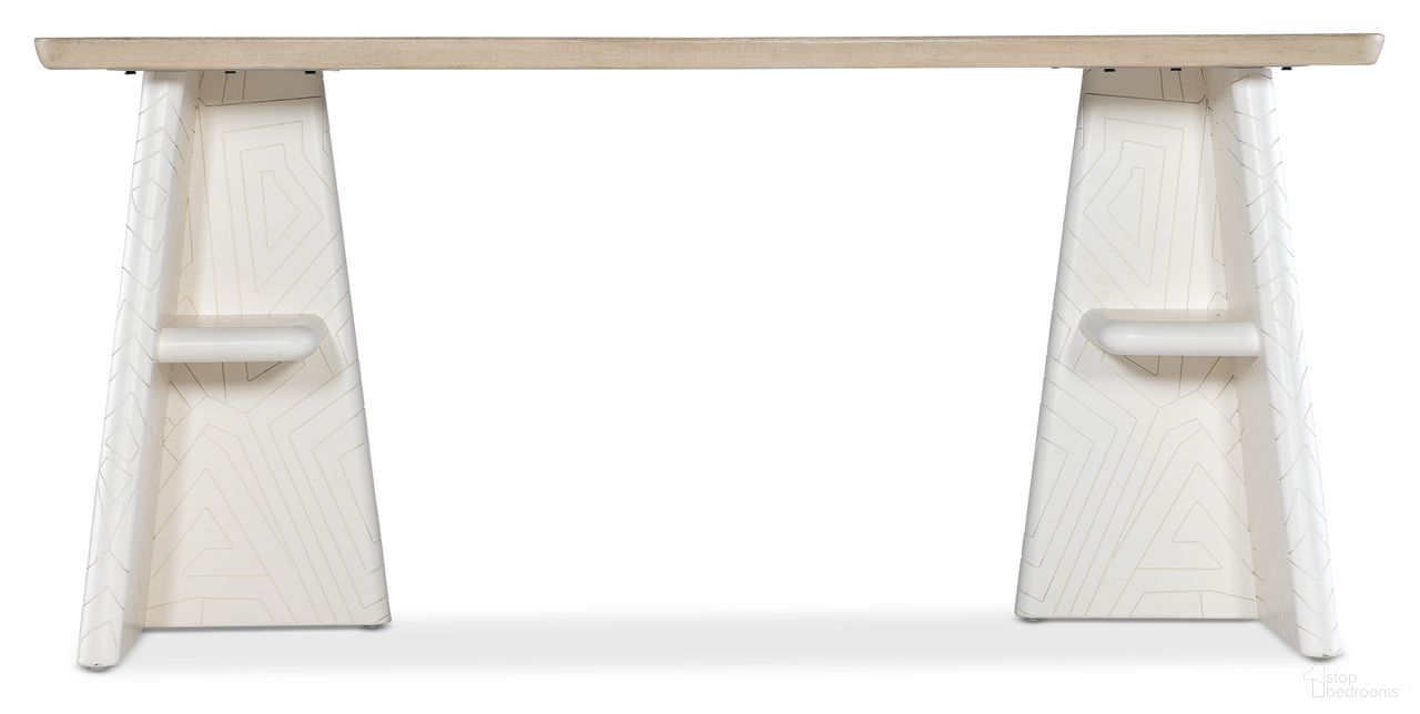 The appearance of Commerce and Market Effie Writing Table In White and Cream designed by Hooker in the transitional interior design. This white/cream piece of furniture  was selected by 1StopBedrooms from Commerce and Market Collection to add a touch of cosiness and style into your home. Sku: 7228-10018-80. Material: Elm.