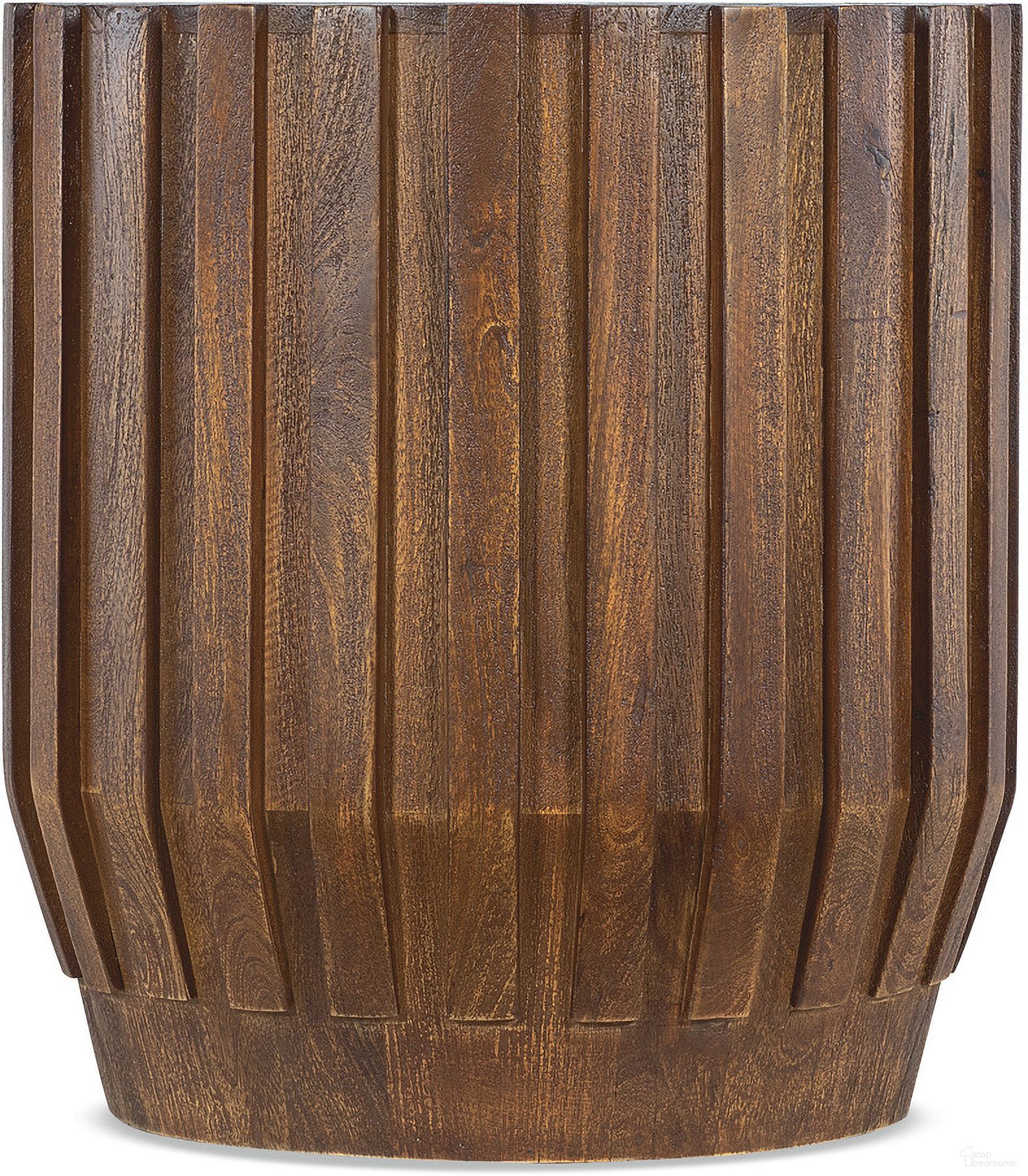 The appearance of Commerce and Market Gears Round End Table In Medium Wood designed by Hooker in the transitional interior design. This medium wood piece of furniture  was selected by 1StopBedrooms from Commerce and Market Collection to add a touch of cosiness and style into your home. Sku: 7228-80212-85. Material: Wood.
