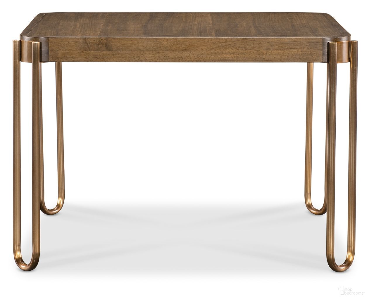 The appearance of Commerce and Market Walnut and Dine Dining Table In Caramel designed by Hooker in the transitional interior design. This caramel piece of furniture was selected by 1StopBedrooms from Commerce and Market Collection to add a touch of cosiness and style into your home. Sku: 7228-75028-85. Table Base Style: Legs. Table Top Shape: Square. Size: 42". Material: Walnut Veneer.
