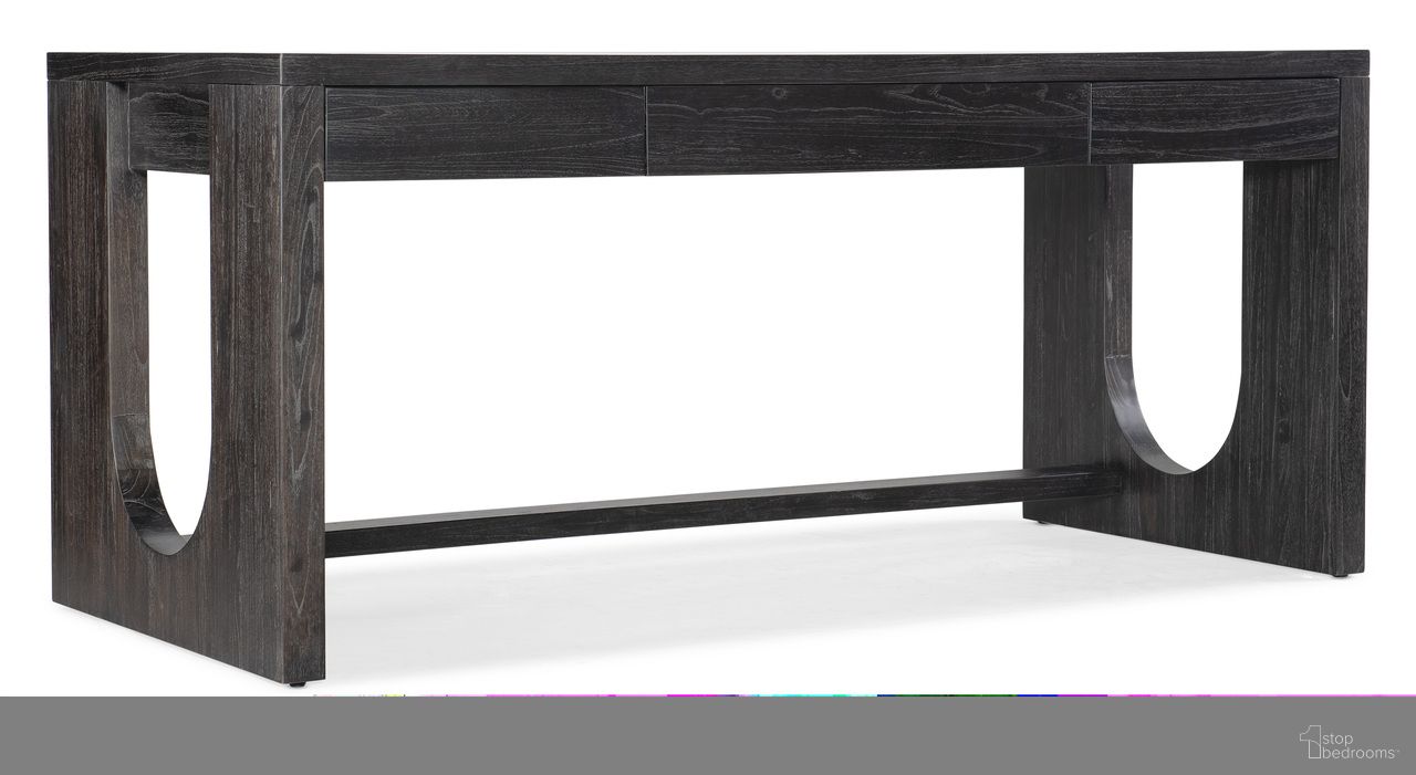 The appearance of Commerce and Market Writing Desk In Black designed by Hooker in the transitional interior design. This black piece of furniture was selected by 1StopBedrooms from Commerce and Market Collection to add a touch of cosiness and style into your home. Sku: 5899-10458-89. Material: Veneer.