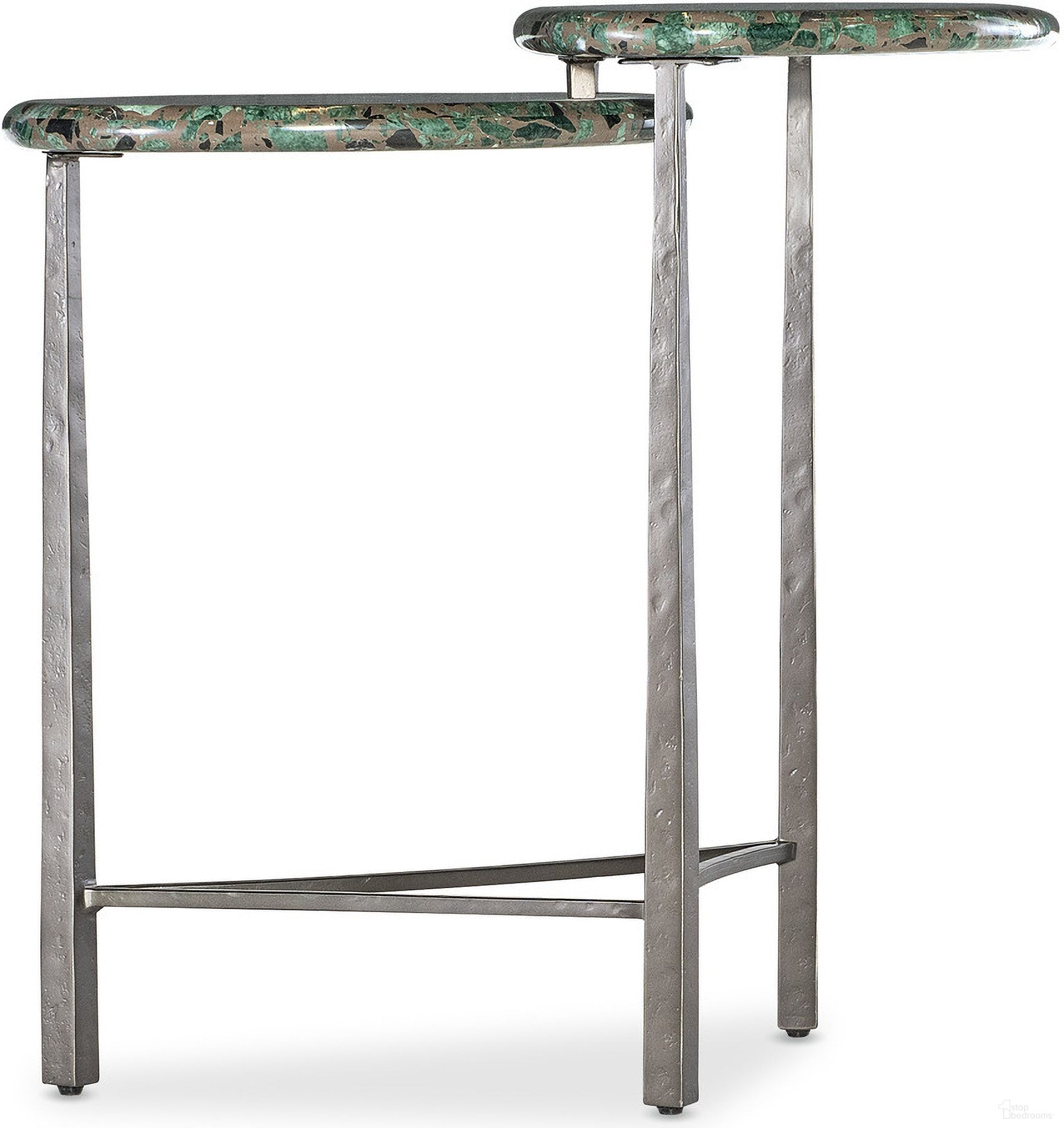 The appearance of Commerce and Market Antares End Table In Green designed by Hooker in the transitional interior design. This green piece of furniture was selected by 1StopBedrooms from Commerce and Market Collection to add a touch of cosiness and style into your home. Sku: 7228-80173-00. Material: Stone.