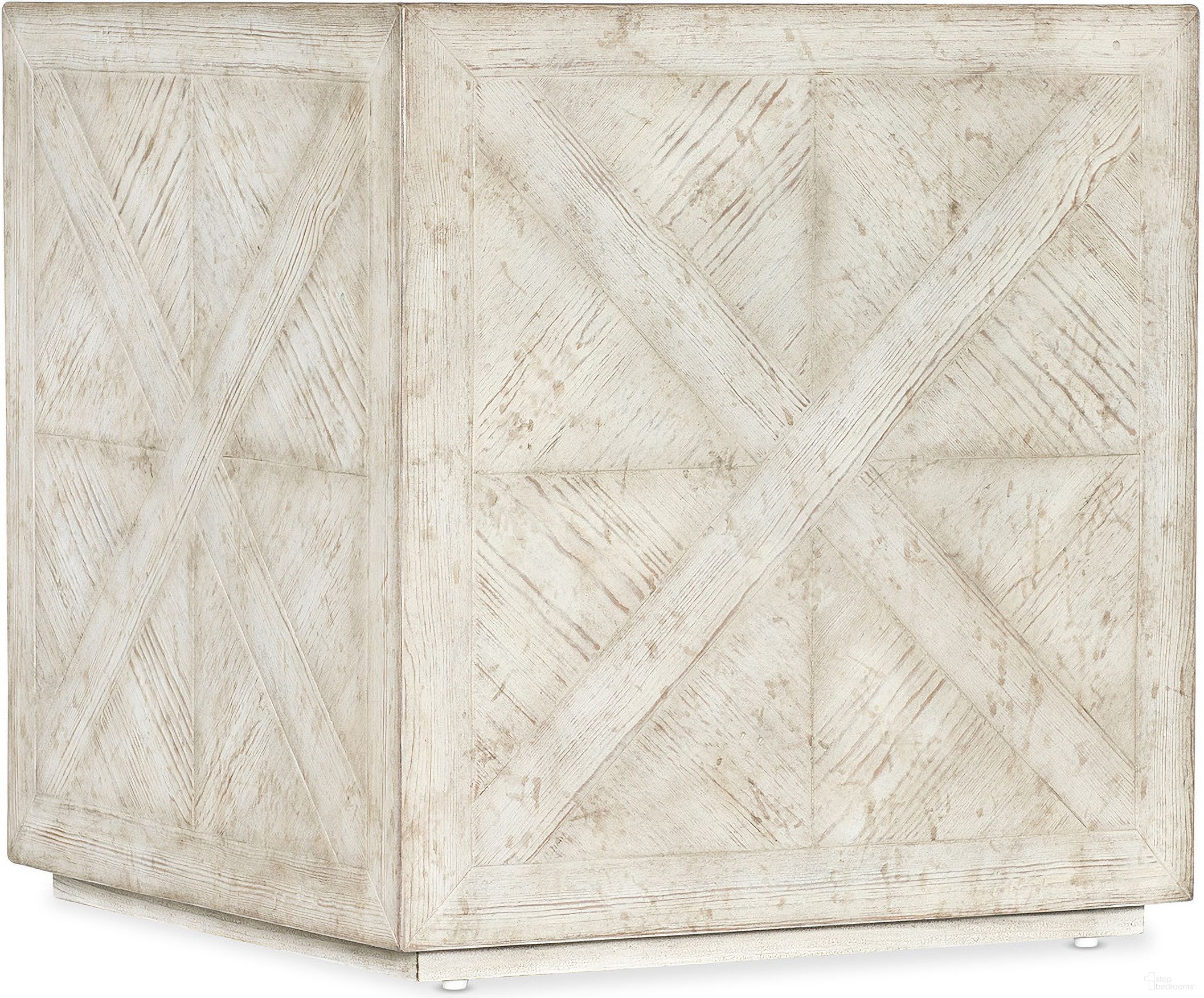 The appearance of Commerce and Market Block Buster End Table In White designed by Hooker in the transitional interior design. This white piece of furniture  was selected by 1StopBedrooms from Commerce and Market Collection to add a touch of cosiness and style into your home. Sku: 7228-80187-80. Material: Pine.