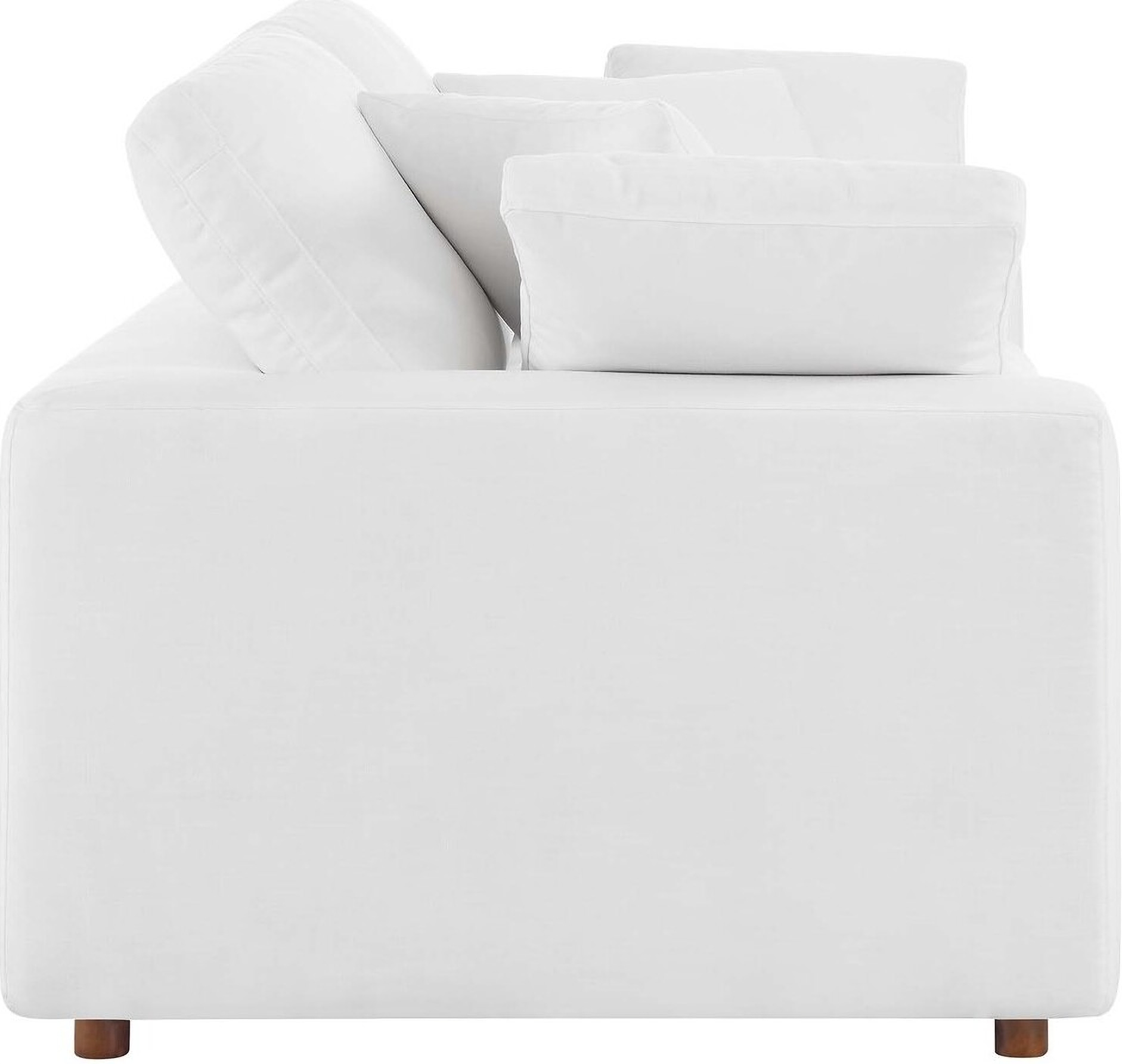 Commix Down Filled Overstuffed Loveseat In White by Modway 1StopBedrooms
