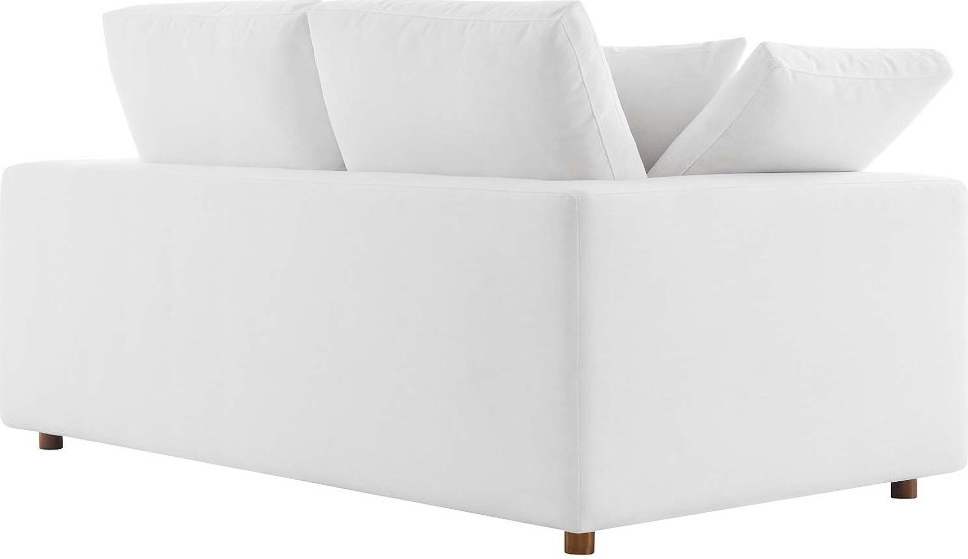 Commix Down Filled Overstuffed Loveseat In White by Modway 1StopBedrooms