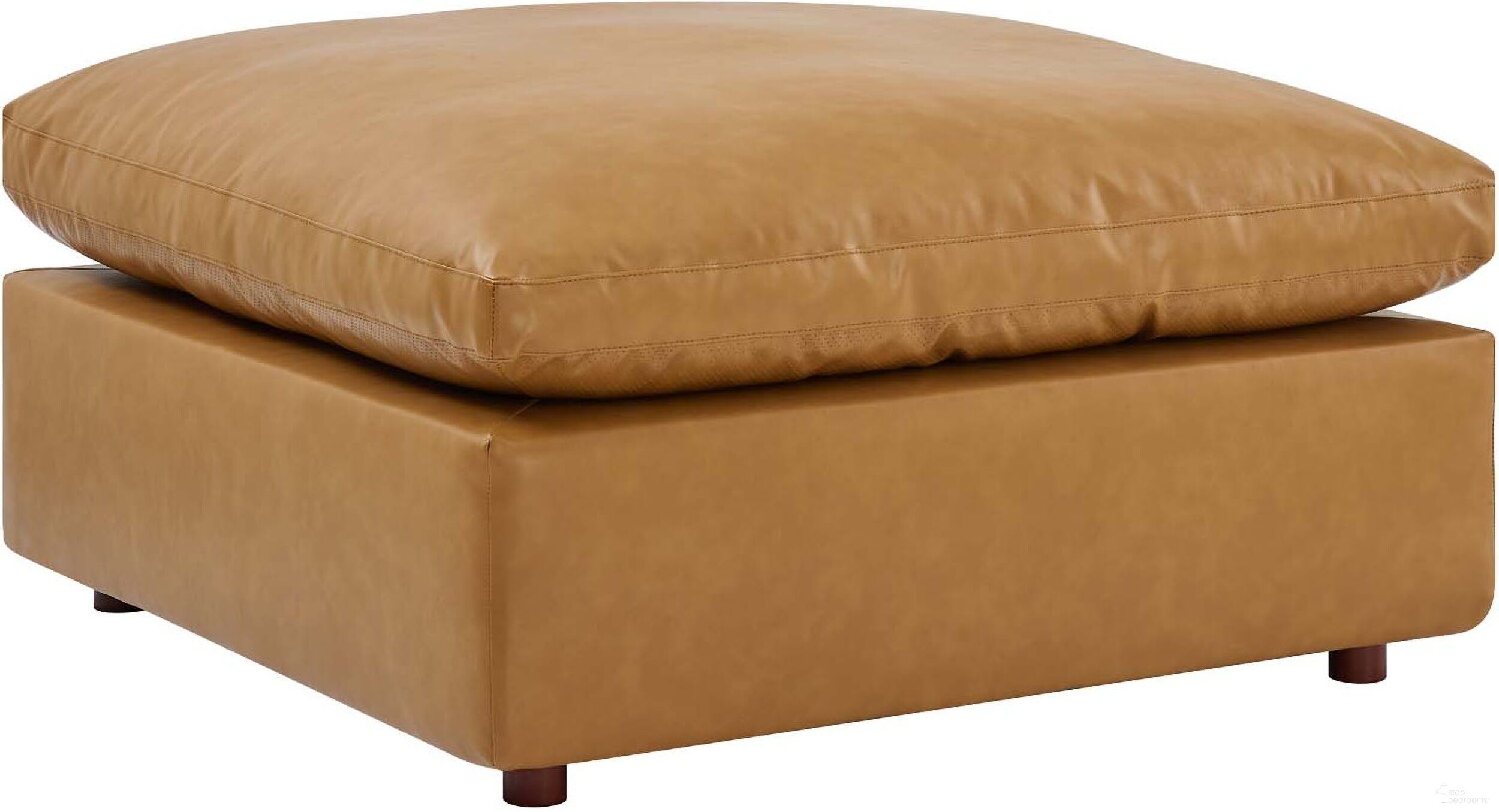 The appearance of Commix Down Filled Overstuffed Vegan Leather Ottoman In Tan designed by Modway in the modern / contemporary interior design. This tan piece of furniture was selected by 1StopBedrooms from Commix Collection to add a touch of cosiness and style into your home. Sku: EEI-4695-TAN. Material: Rubberwood.