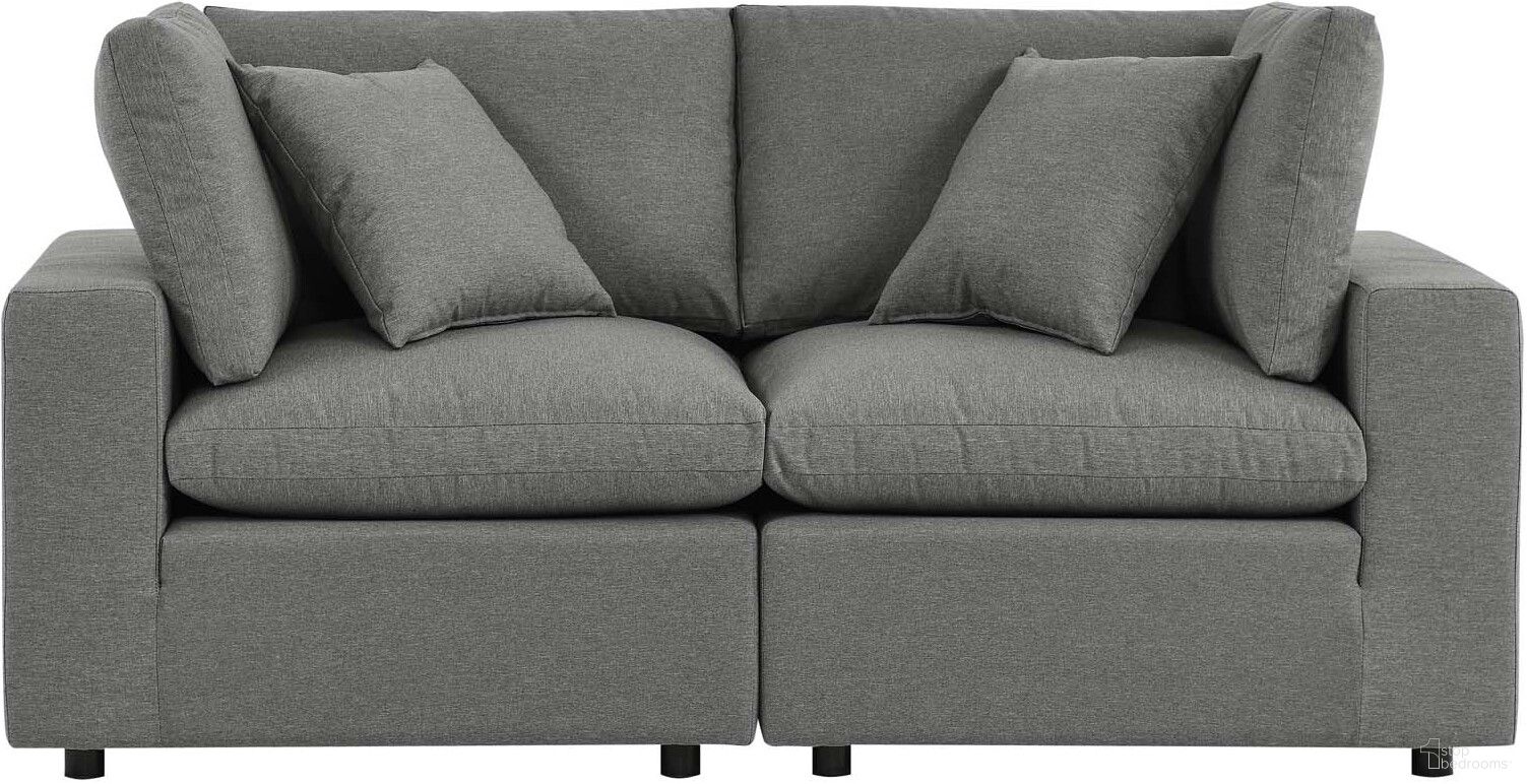 The appearance of Commix Overstuffed Outdoor Patio Loveseat In Charcoal designed by Modway in the modern / contemporary interior design. This charcoal piece of furniture  was selected by 1StopBedrooms from Commix Collection to add a touch of cosiness and style into your home. Sku: EEI-4904-CHA;EEI-4904-CHA. Material: Foam.