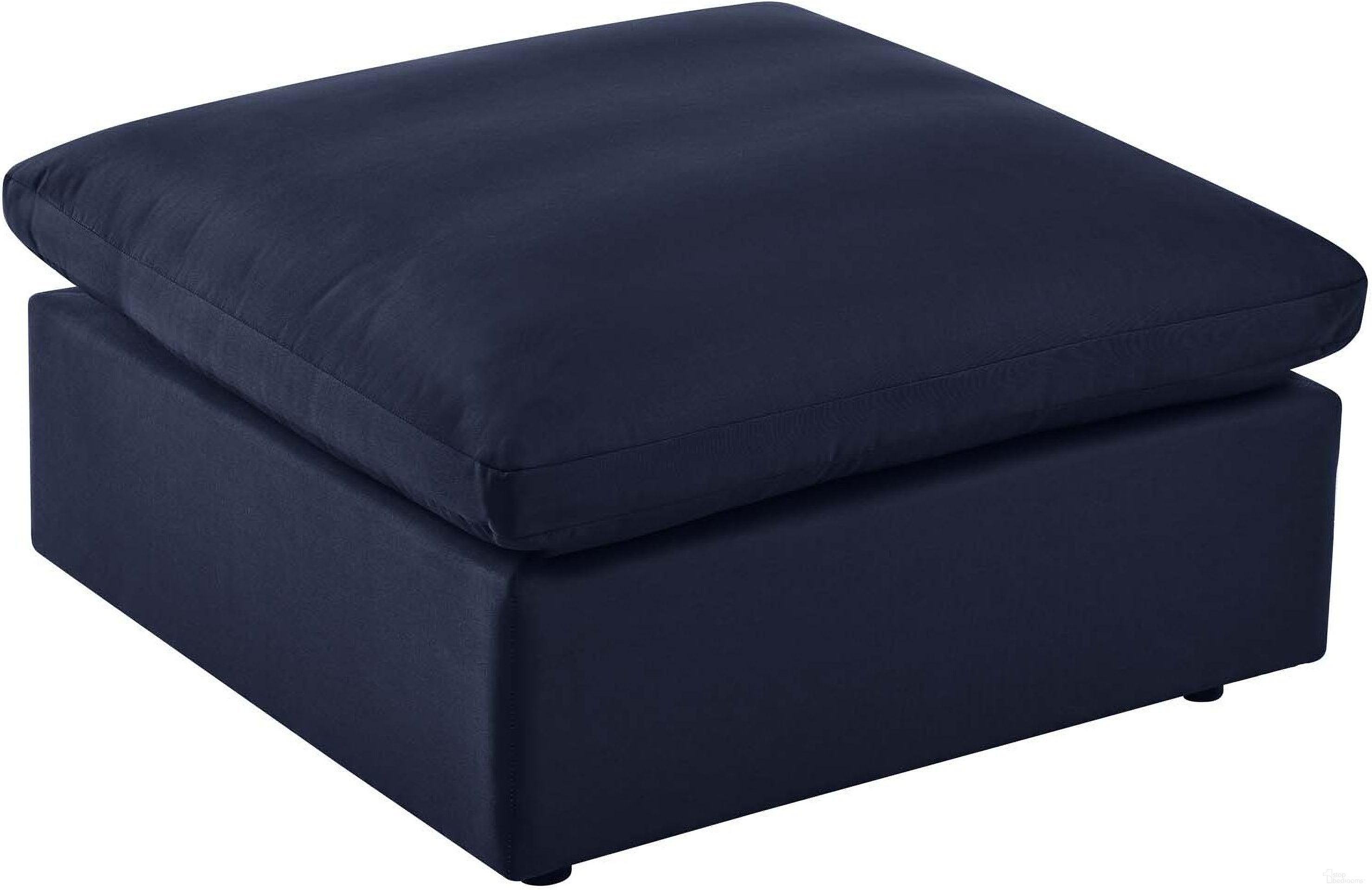 The appearance of Commix Overstuffed Outdoor Patio Ottoman In Navy designed by Modway in the modern / contemporary interior design. This navy piece of furniture  was selected by 1StopBedrooms from Commix Collection to add a touch of cosiness and style into your home. Sku: EEI-4903-NAV. Material: Aluminium.