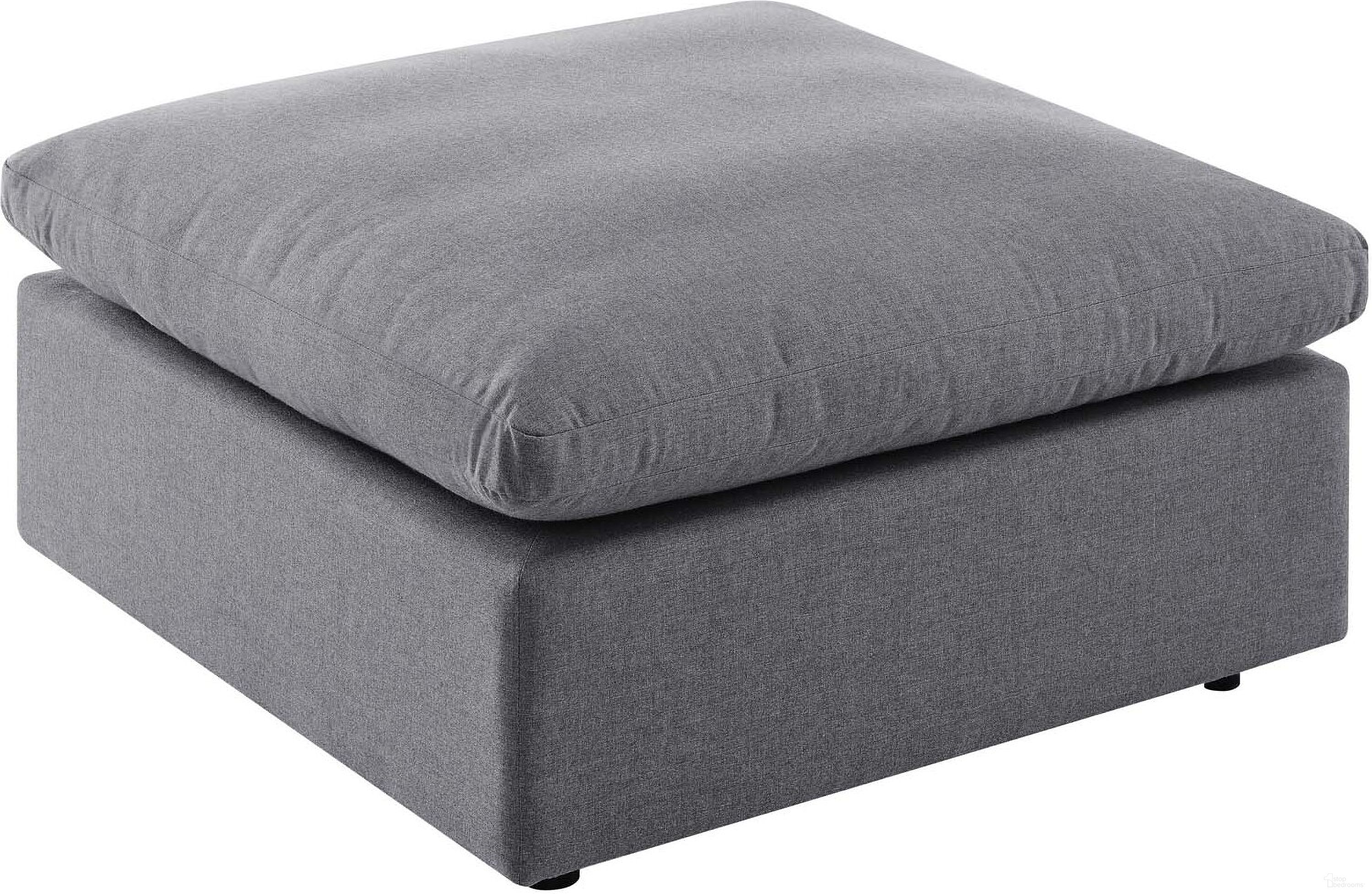 The appearance of Commix Sunbrella Outdoor Patio Ottoman In Gray designed by Modway in the modern / contemporary interior design. This gray piece of furniture was selected by 1StopBedrooms from Commix Collection to add a touch of cosiness and style into your home. Sku: EEI-4906-SLA. Material: Aluminium.