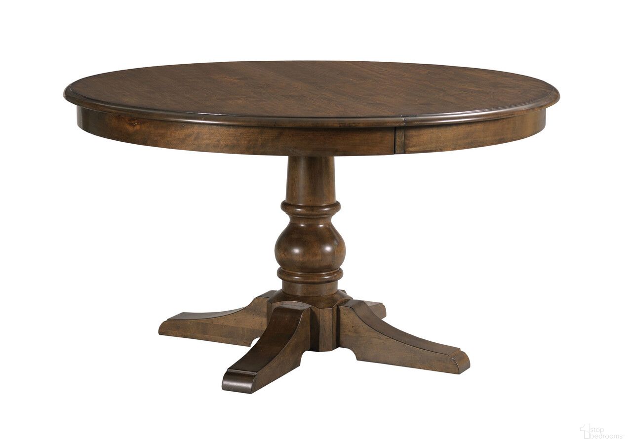 Commonwealth Byron Round Dining Table In Warm Brunette
