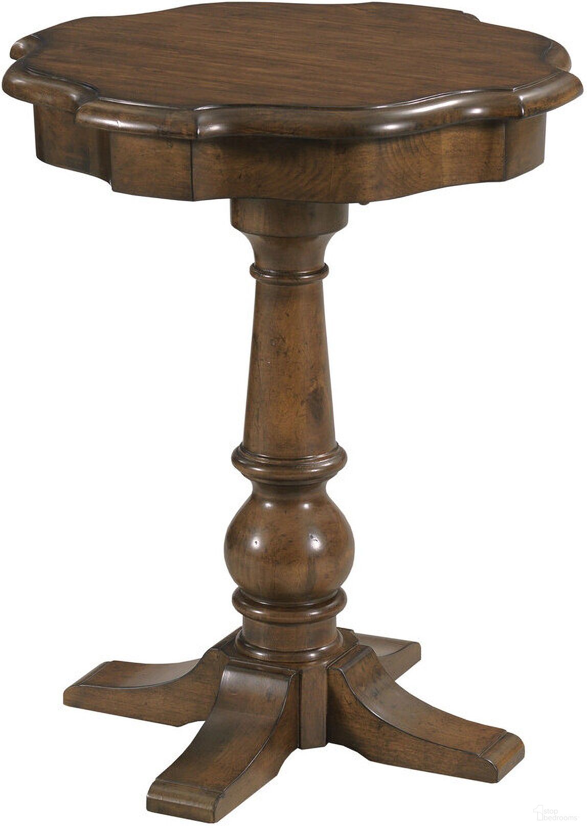 The appearance of Commonwealth Byron Round End Table In Warm Brunette designed by Kincaid in the interior design. This warm brunette piece of furniture was selected by 1StopBedrooms from Commonwealth Collection to add a touch of cosiness and style into your home. Sku: 161-918. Material: Solid Wood.