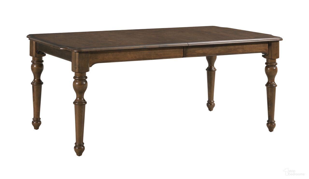 The appearance of Commonwealth Corso Leg Table In Warm Brunette designed by Kincaid in the modern / contemporary interior design. This warm brunette piece of furniture was selected by 1StopBedrooms from Commonwealth Collection to add a touch of cosiness and style into your home. Sku: 161-744. Table Base Style: Legs. Table Top Shape: Rectangular. Size: 40" x 72". Material: Solid Wood.
