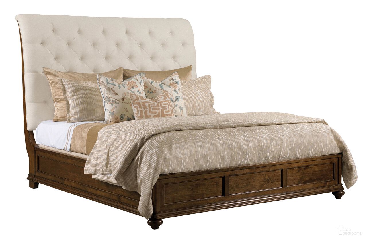 Commonwealth Herndon King Upholstered Bed In Warm Brunette