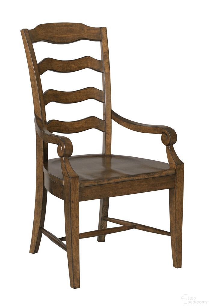 The appearance of Commonwealth Renner Arm Chair Set of 2 In Hazelnut designed by Kincaid in the transitional interior design. This hazelnut piece of furniture was selected by 1StopBedrooms from Commonwealth Collection to add a touch of cosiness and style into your home. Sku: 161-637. Material: Wood. Chair Type: Arm Chair.