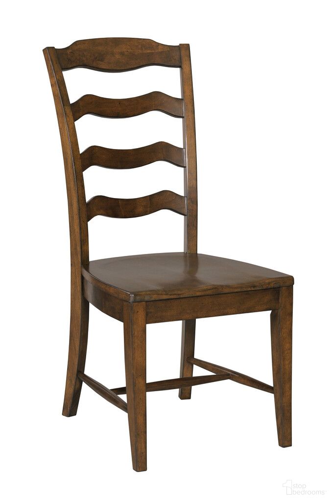 The appearance of Commonwealth Renner Side Chair Set of 2 In Warm Brunette designed by Kincaid in the transitional interior design. This warm brunette piece of furniture was selected by 1StopBedrooms from Commonwealth Collection to add a touch of cosiness and style into your home. Sku: 161-636. Material: Solid Wood. Chair Type: Side Chair.