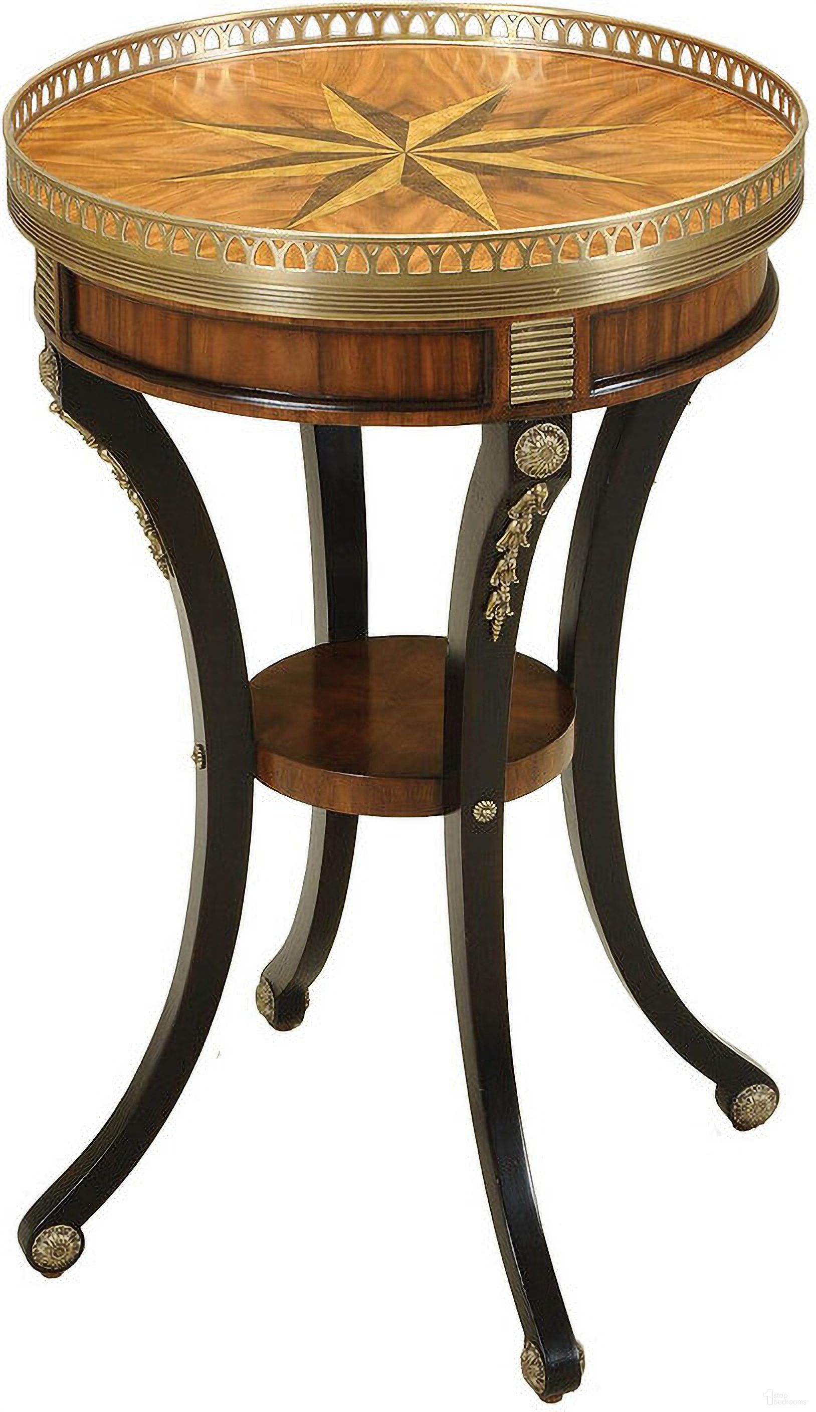 The appearance of Compass Occasional Table In Brown and Brass designed by Maitland-Smith in the modern / contemporary interior design. This brown/brass piece of furniture  was selected by 1StopBedrooms from Maitland Smith Collection to add a touch of cosiness and style into your home. Sku: 8128-30. Material: Mahogany.