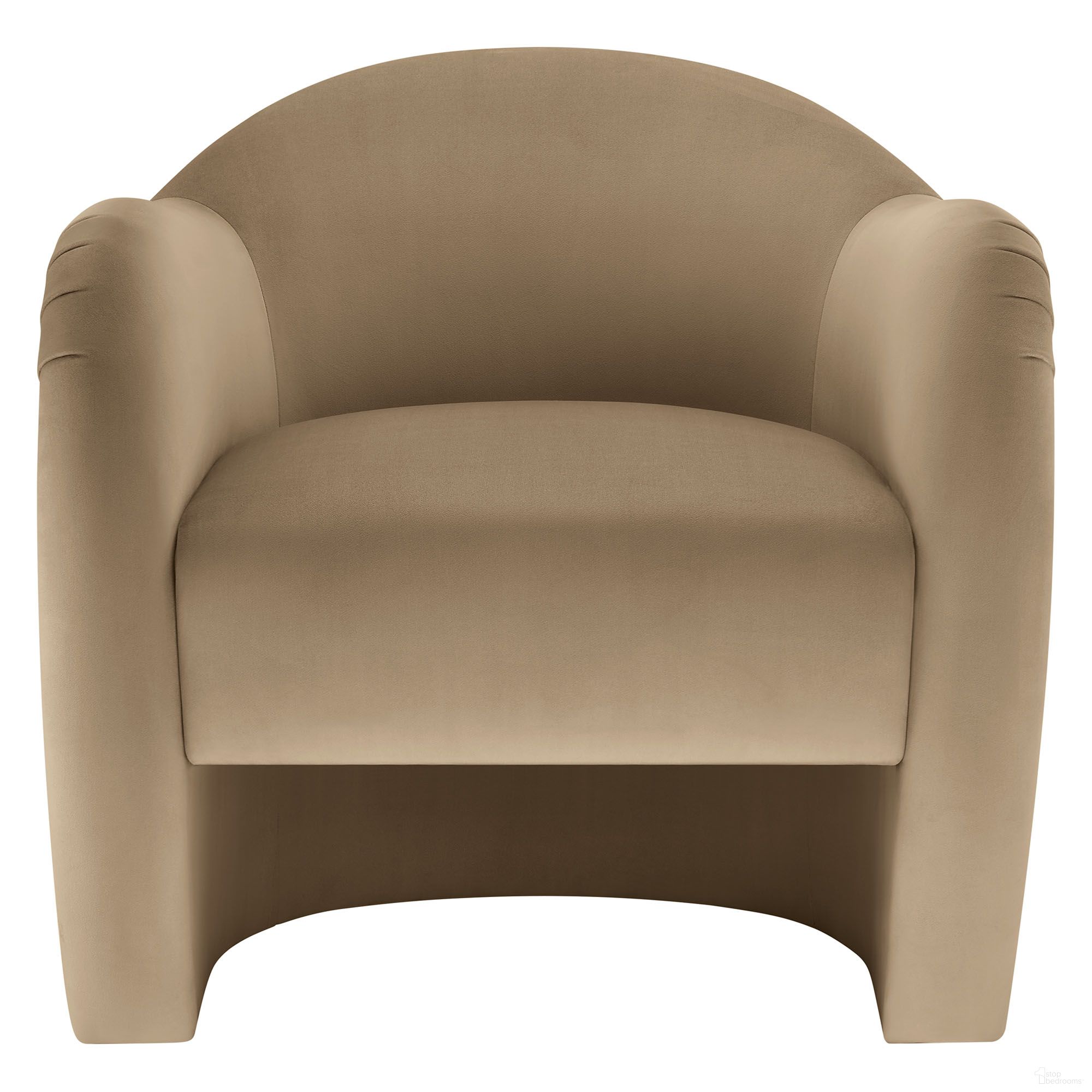 Compose Performance Velvet Accent Chair In Taupe
