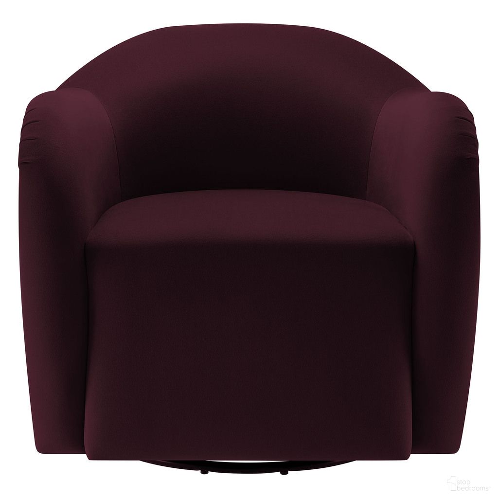The appearance of Compose Performance Velvet Swivel Armchair In Mulberry designed by Modway in the modern / contemporary interior design. This mulberry piece of furniture  was selected by 1StopBedrooms from Compose Collection to add a touch of cosiness and style into your home. Sku: EEI-6959-MUL. Material: Velvet.