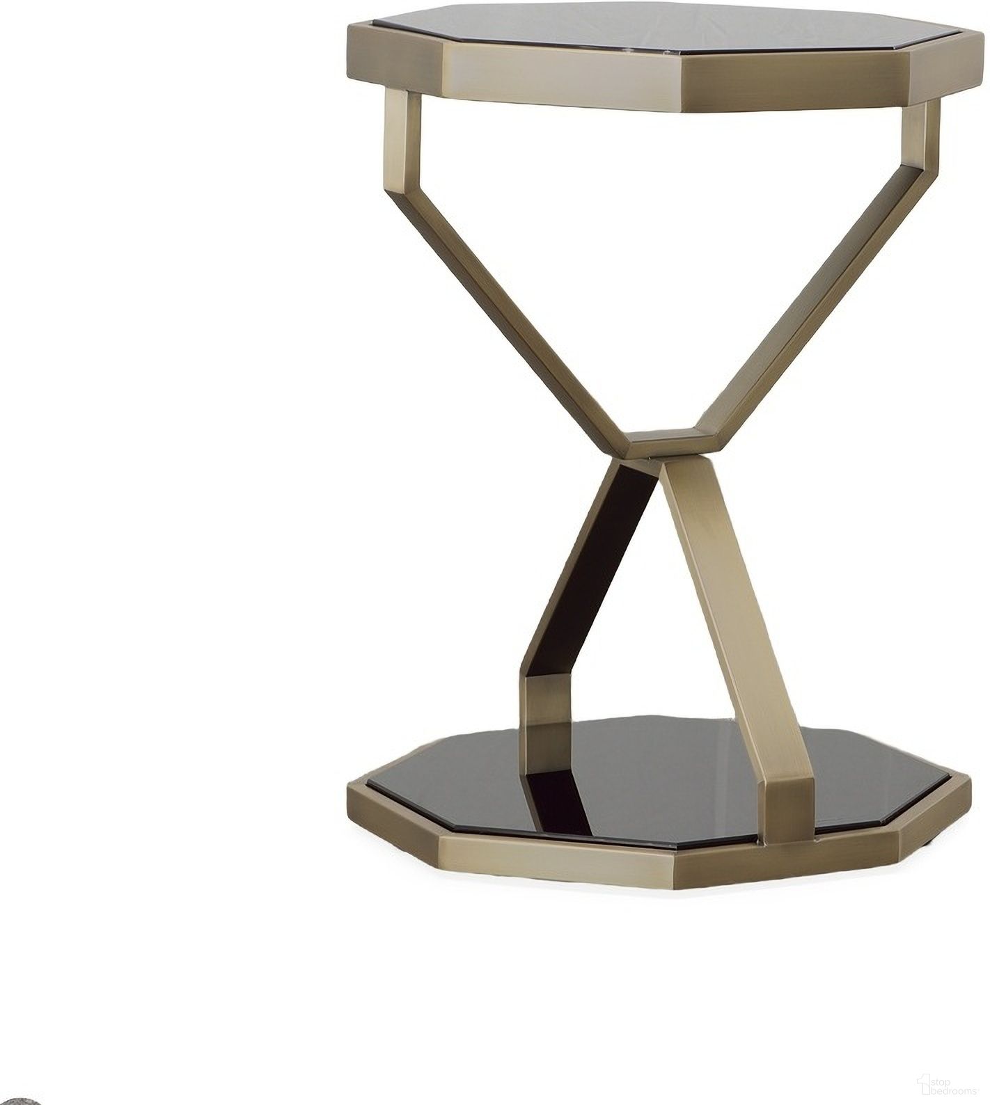 The appearance of Compositions Drinks Table In Black designed by Century Furniture in the modern / contemporary interior design. This black piece of furniture  was selected by 1StopBedrooms from Compositions Collection to add a touch of cosiness and style into your home. Sku: C9A-612. Material: Glass.