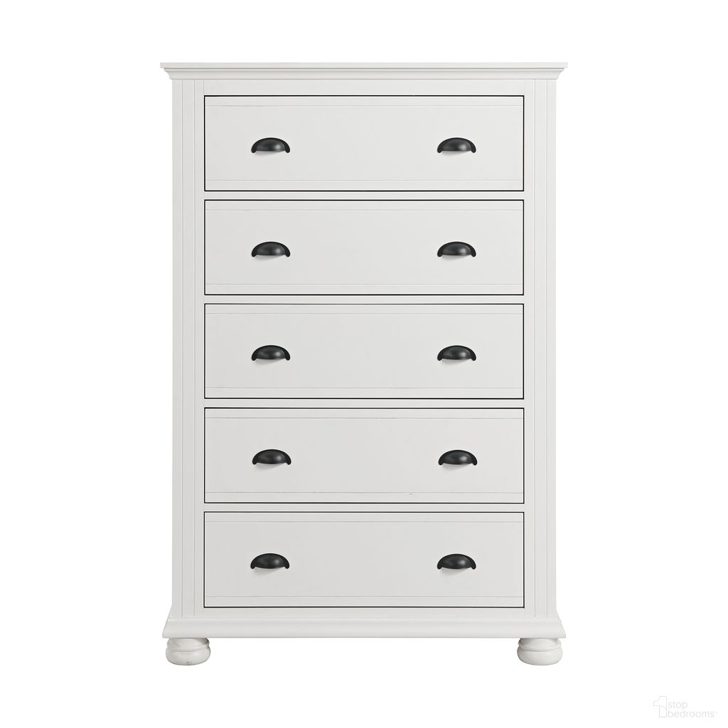 The appearance of Conaughey 5-Drawer Chest In White designed by Picket House in the traditional interior design. This white piece of furniture was selected by 1StopBedrooms from Conaughey Collection to add a touch of cosiness and style into your home. Sku: B-9340-7-CH. Material: Paper.