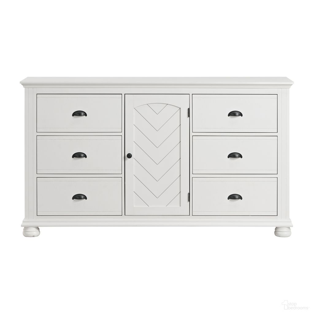 The appearance of Conaughey 6-Drawer Dresser In White designed by Picket House in the traditional interior design. This white piece of furniture was selected by 1StopBedrooms from Conaughey Collection to add a touch of cosiness and style into your home. Sku: B-9340-7-DR. Material: Paper.