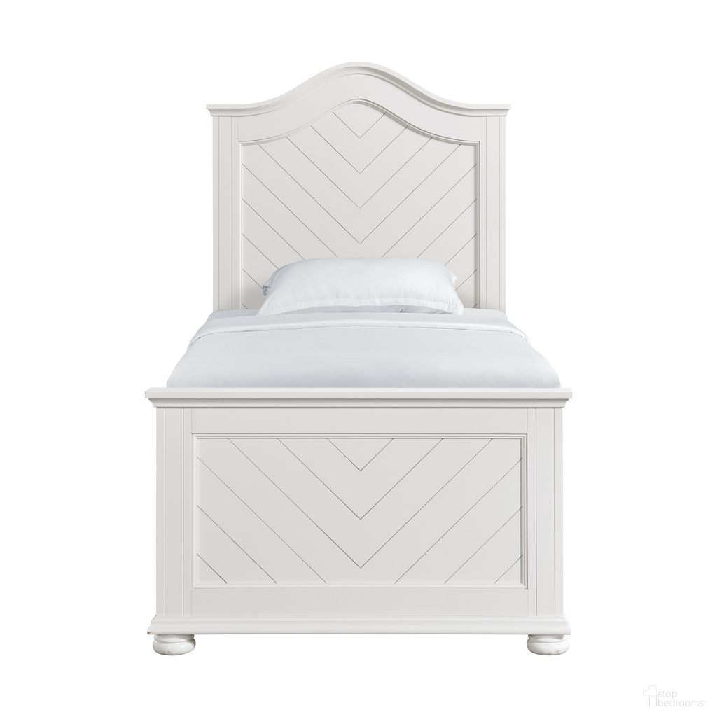 The appearance of Conaughey Twin Panel Bed In White designed by Picket House in the traditional interior design. This white piece of furniture was selected by 1StopBedrooms from Conaughey Collection to add a touch of cosiness and style into your home. Sku: B-9340-7-THF;B-9340-7-TFR. Bed Type: Panel Bed. Bed Size: Twin. Material: Paper.