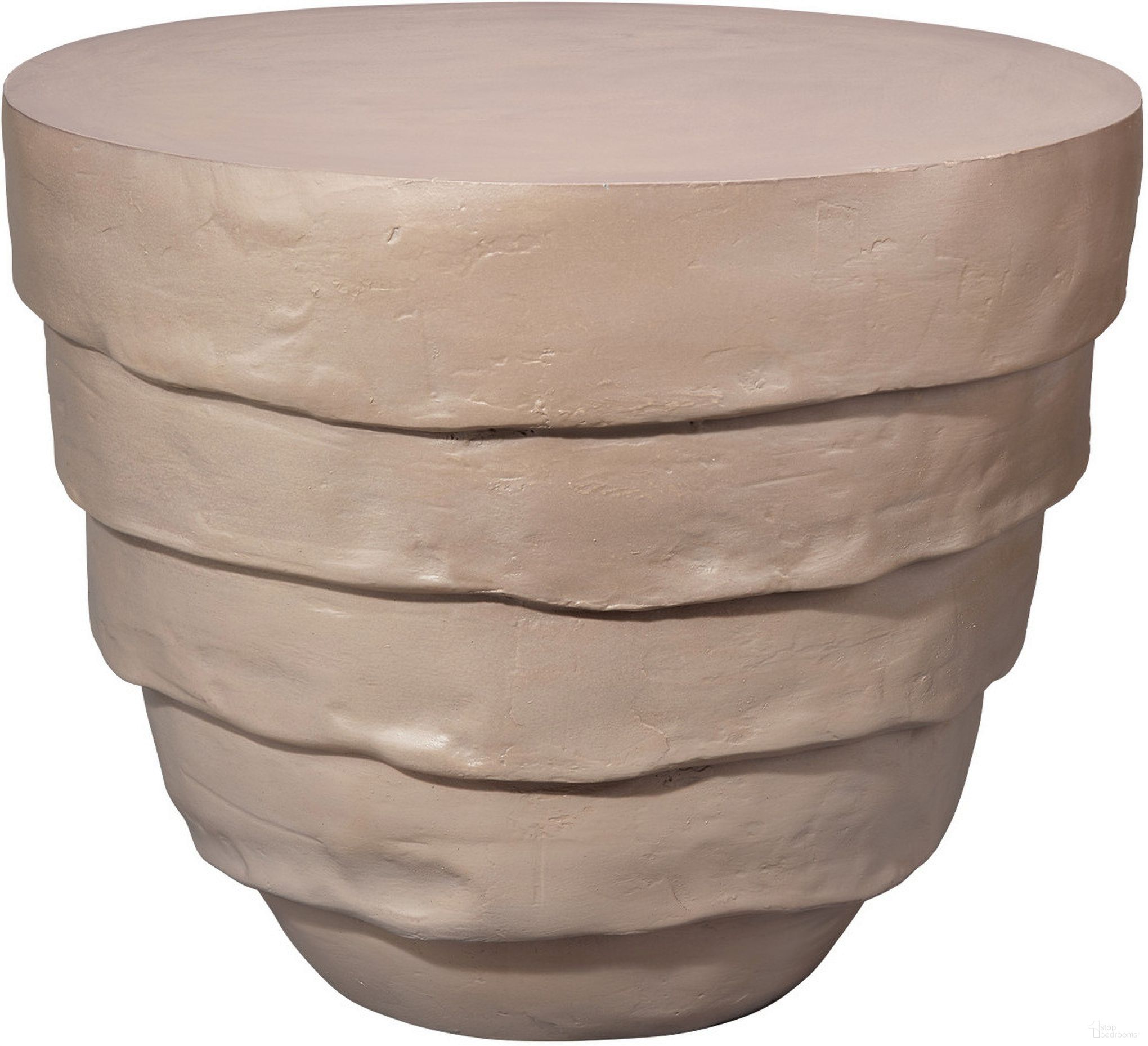 The appearance of Concentric Fiber Glass Side Table In Cement Rustic designed by Jamie Young Company in the modern / contemporary interior design. This cement rustic piece of furniture  was selected by 1StopBedrooms from Concentric Collection to add a touch of cosiness and style into your home. Sku: 20CONC-STCE. Material: Glass.
