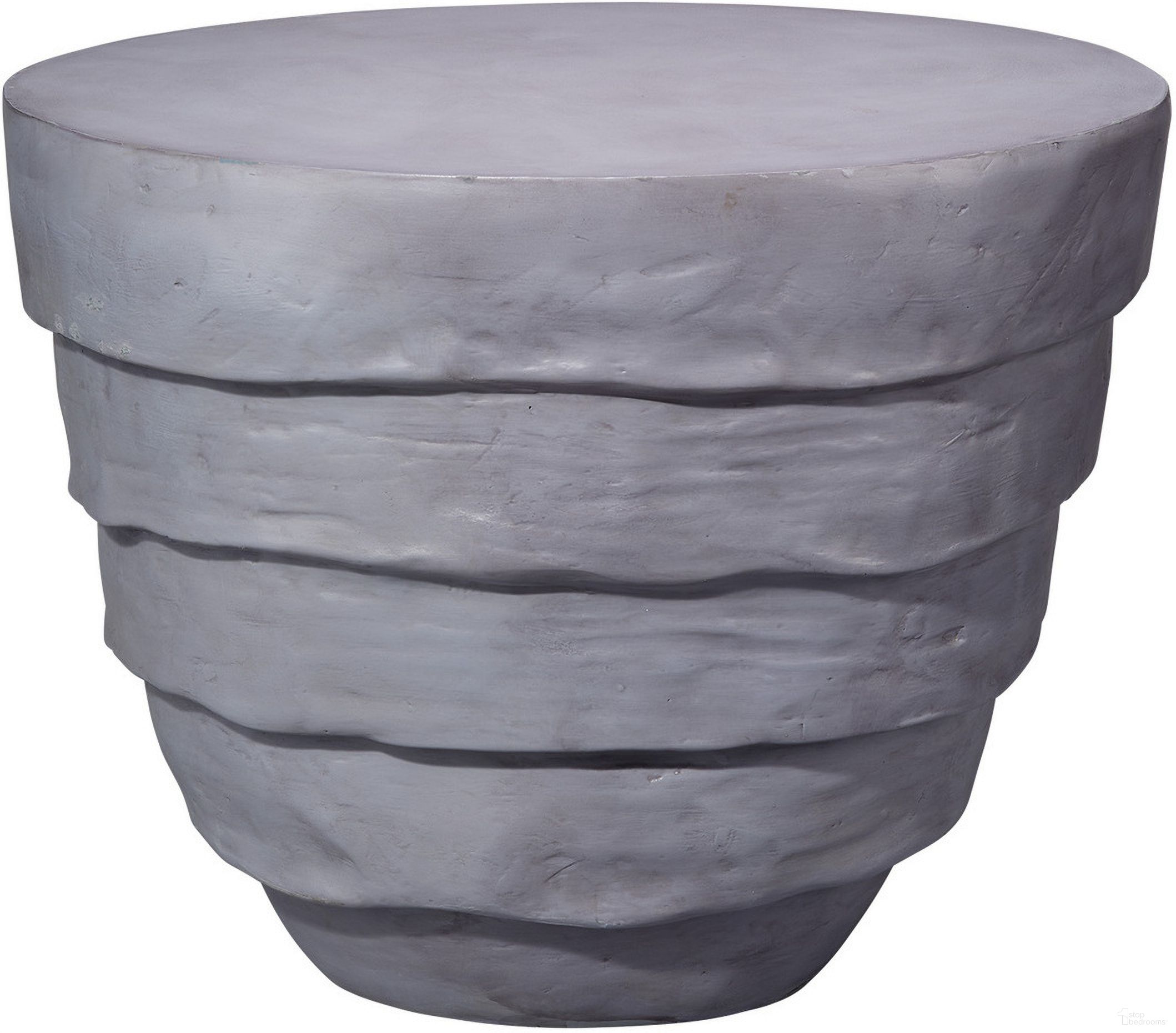 The appearance of Concentric Fiber Glass Side Table In Grey designed by Jamie Young Company in the modern / contemporary interior design. This grey piece of furniture  was selected by 1StopBedrooms from Concentric Collection to add a touch of cosiness and style into your home. Sku: 20CONC-STGR. Material: Glass.