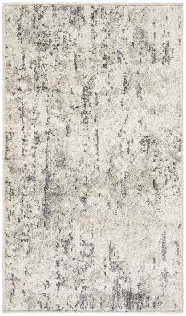 The appearance of Concerto 2'2" x 3'9" Indoor Rug In Ivory Blue Grey designed by Nourison in the modern / contemporary interior design. This ivory and grey and blue piece of furniture was selected by 1StopBedrooms from Concerto Collection to add a touch of cosiness and style into your home. Sku: 841491142080. Material: Polypropylene.